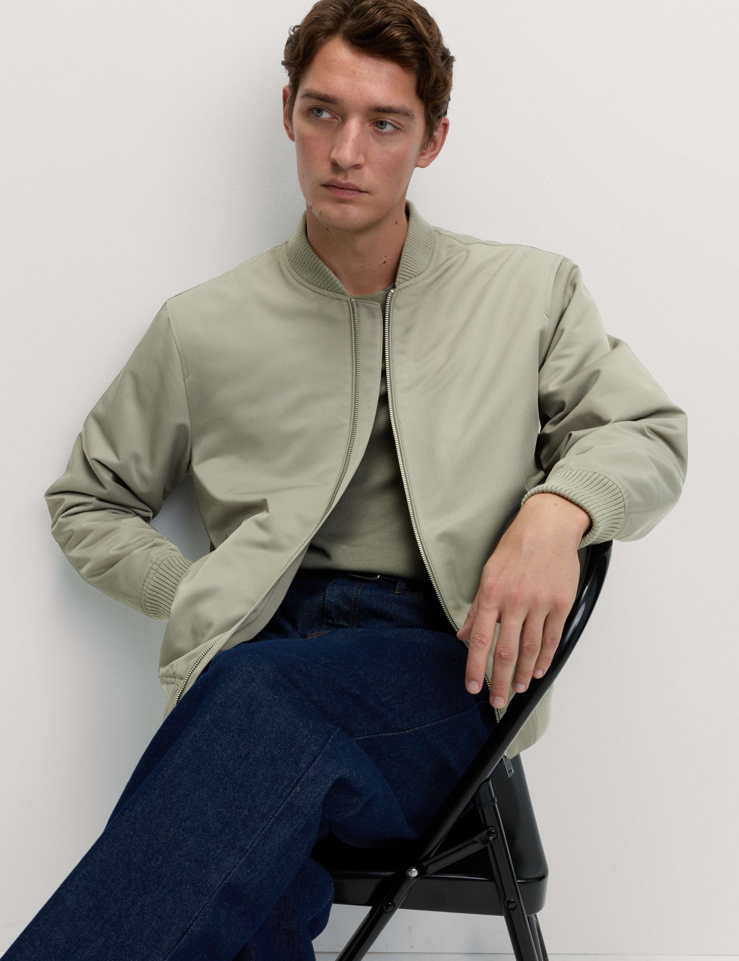 Satin Bomber Jacket