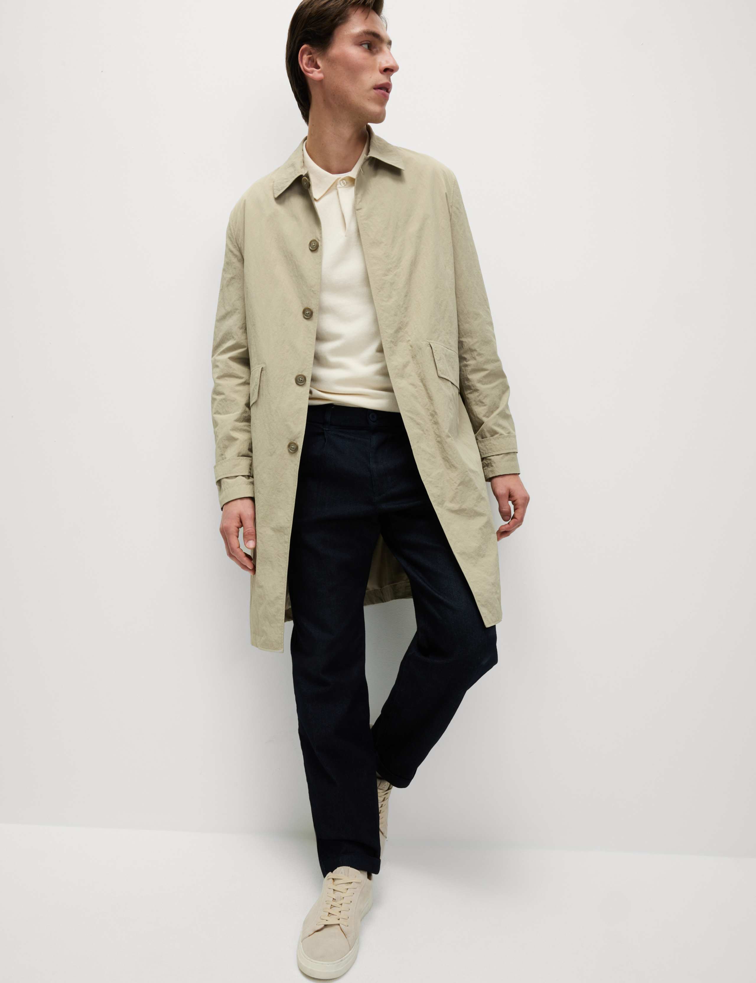 Shirt Collar Crinkle Mac