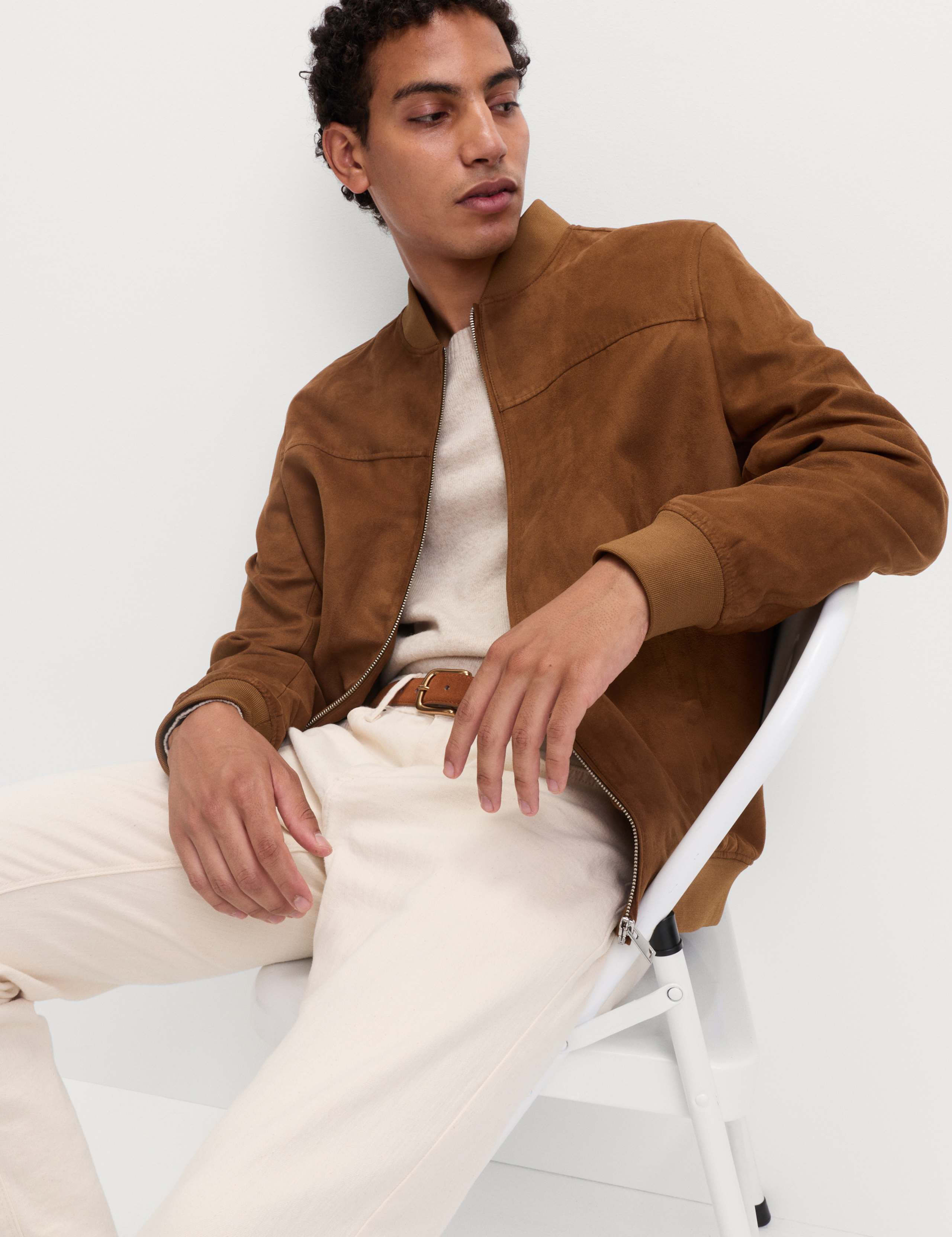 Mock Suede Bomber jacket