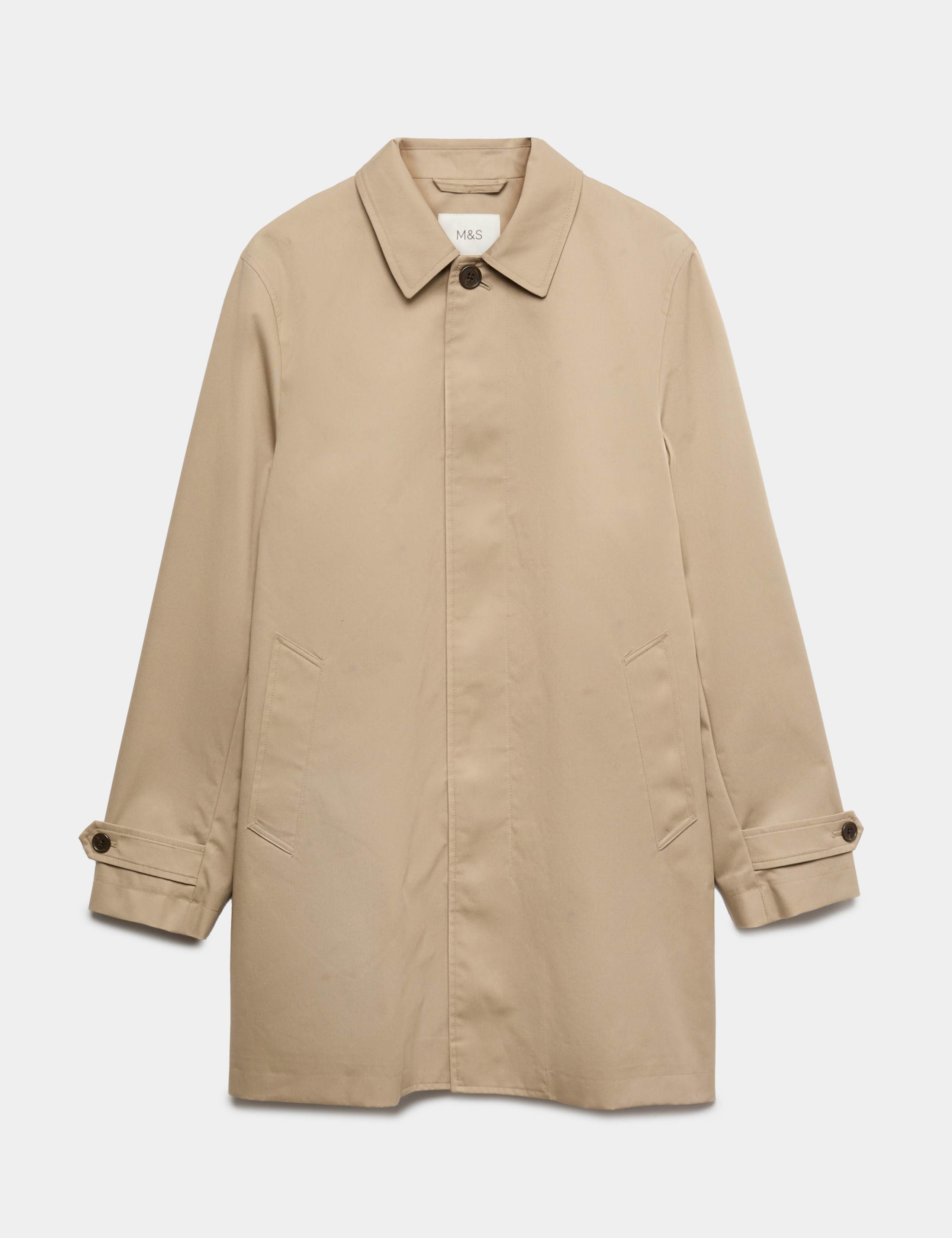 Cotton Blend Car Coat Mac