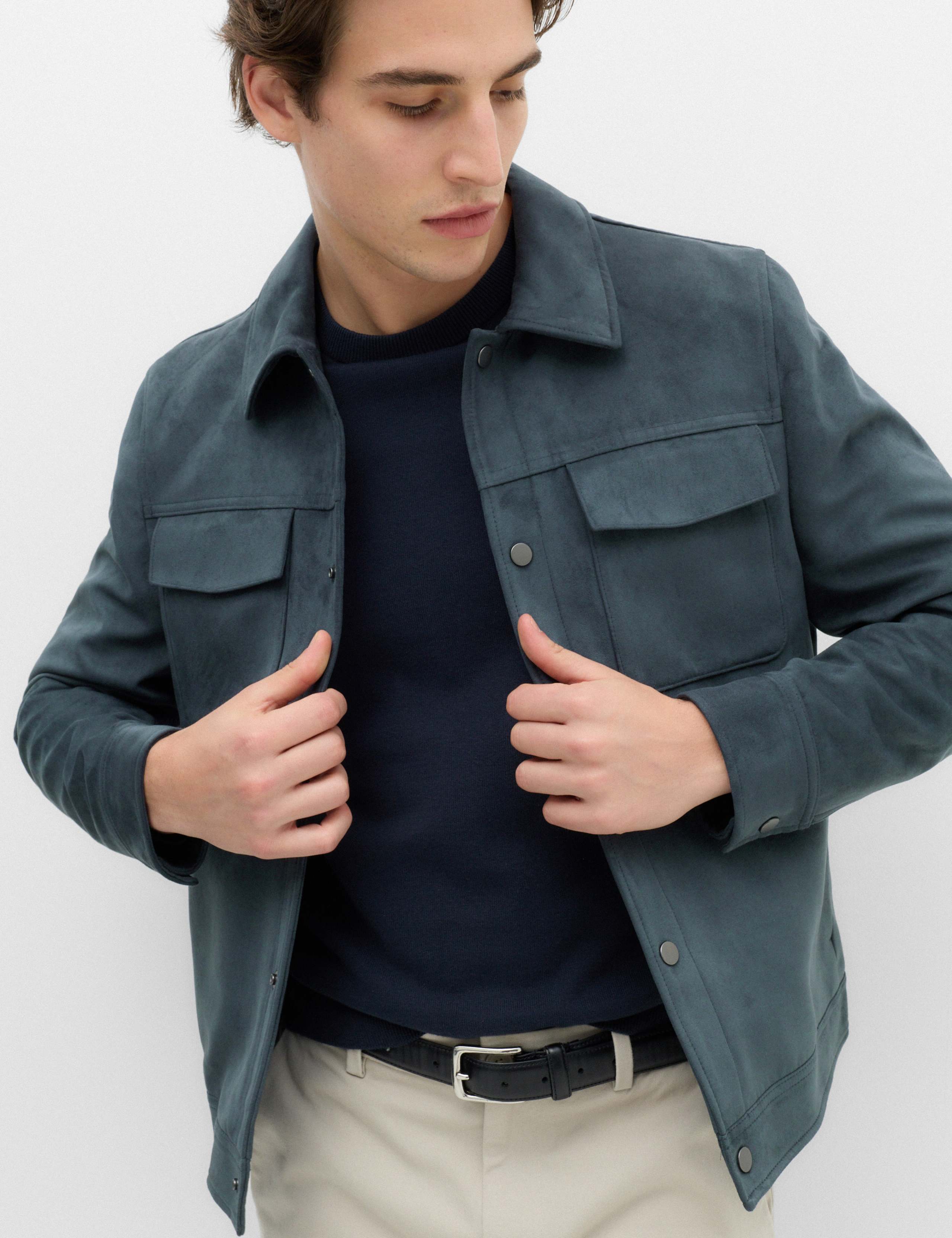 Faux Suede Overshirt