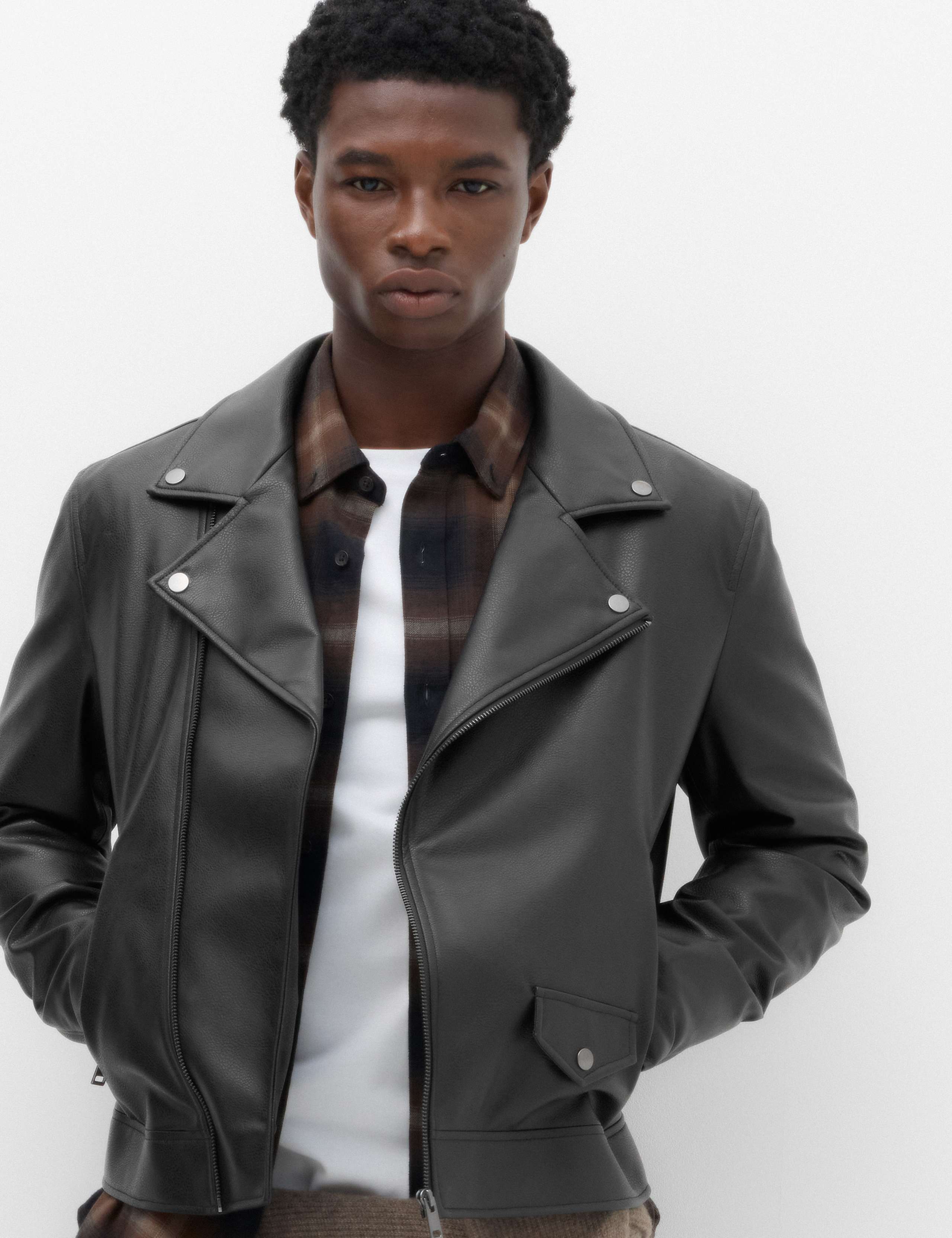 Faux Leather Biker Jacket