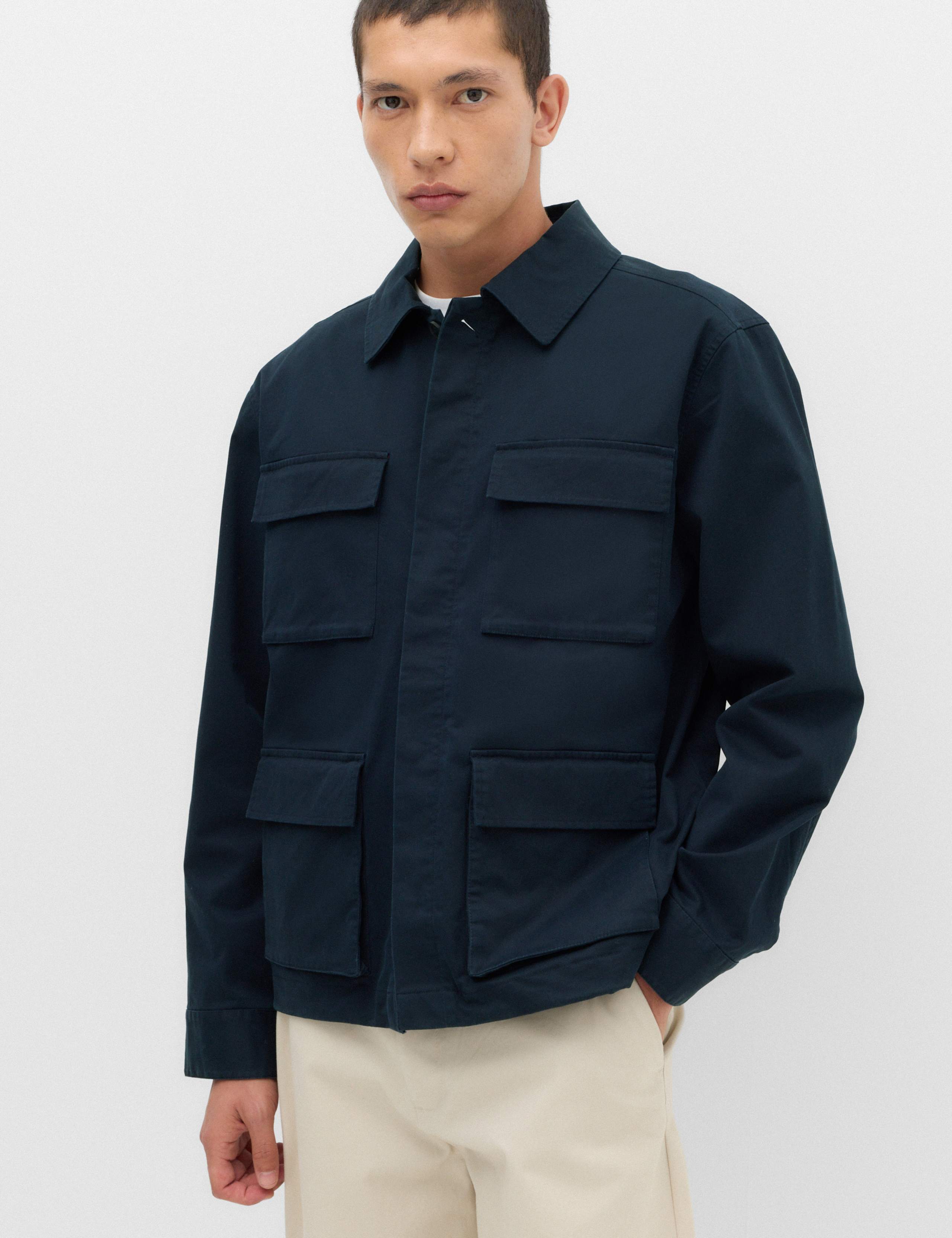 Cotton Rich Four Pocket Utility Jacket