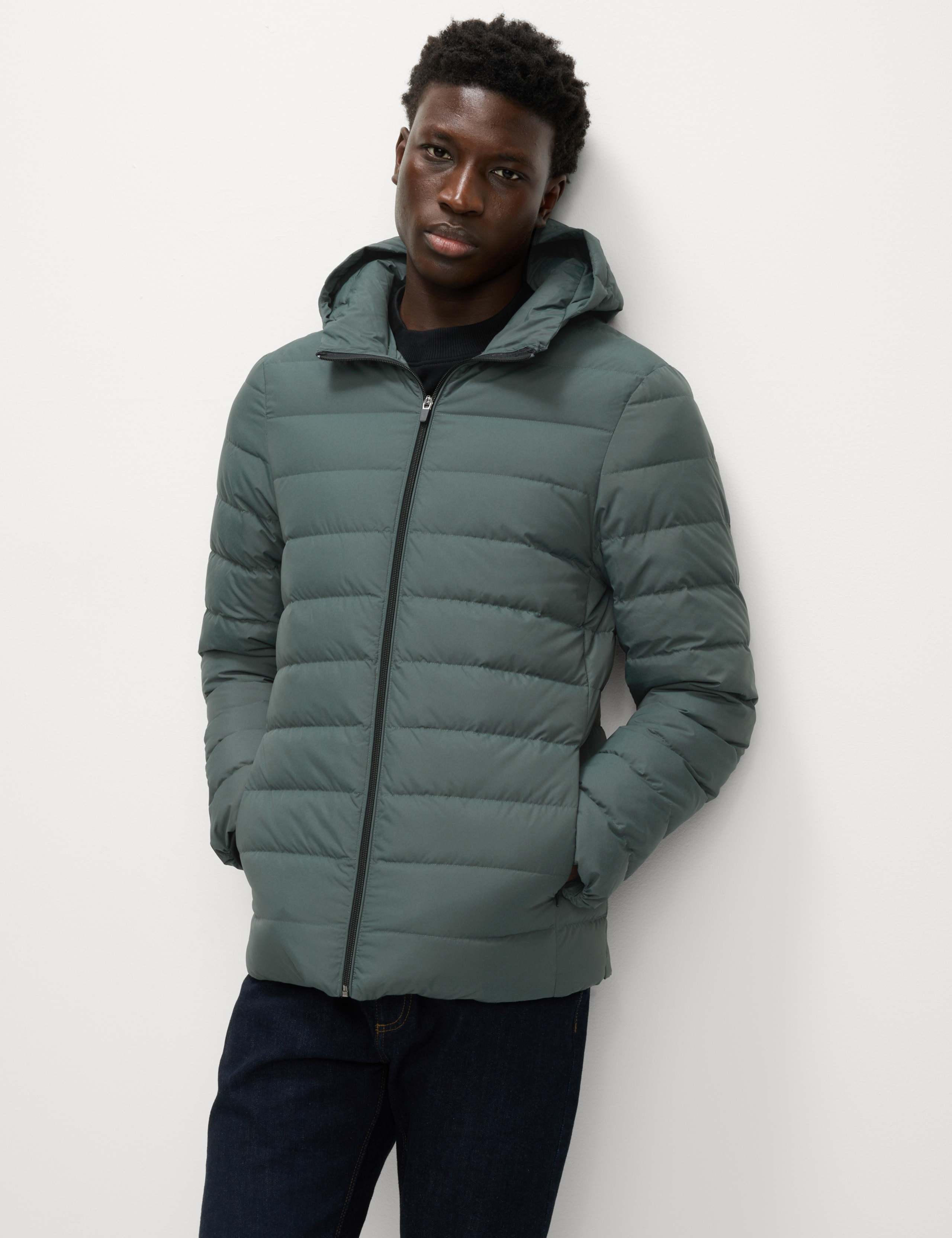 Lightweight Feather & Down Padded Jacket