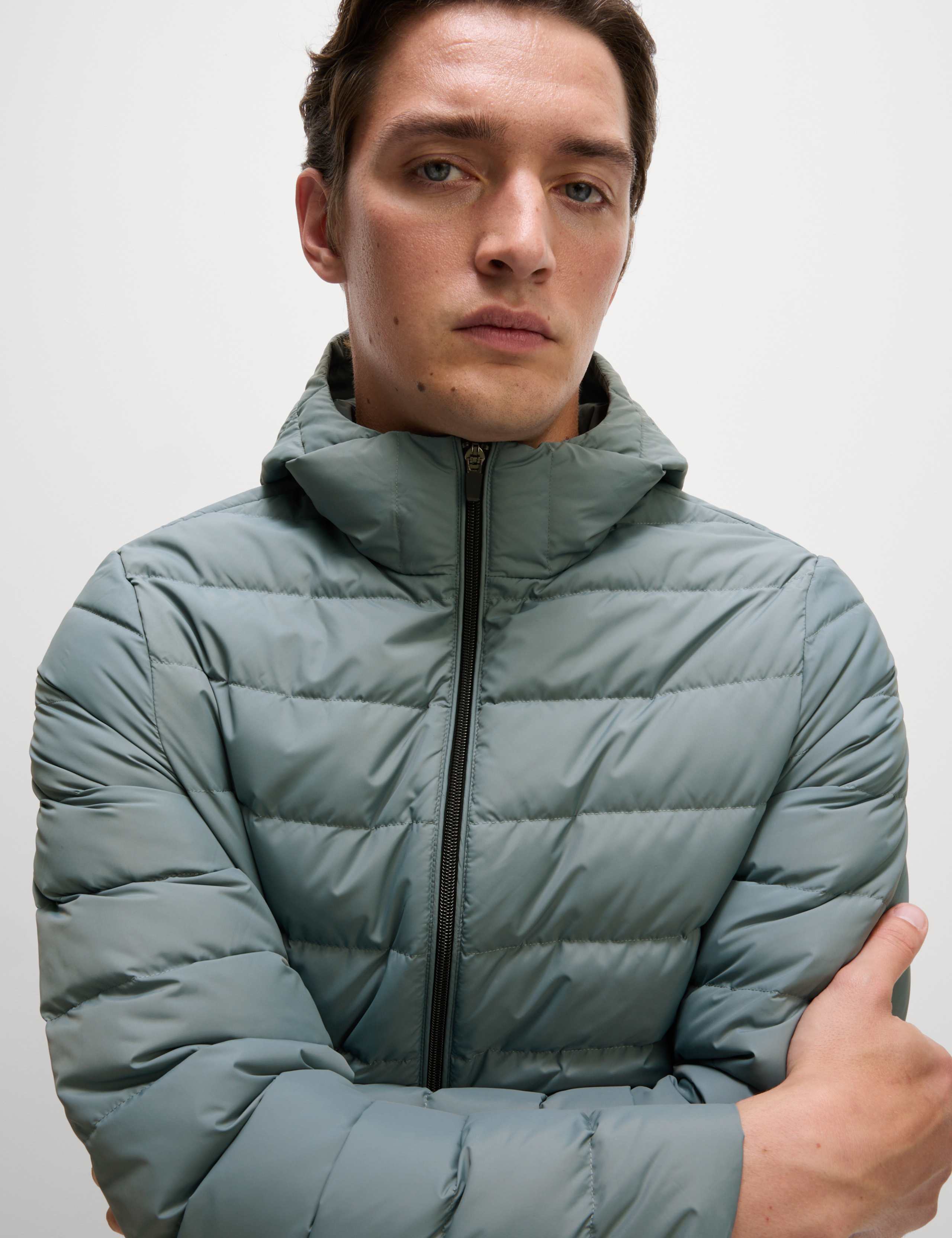 Lightweight Feather & Down Padded Jacket