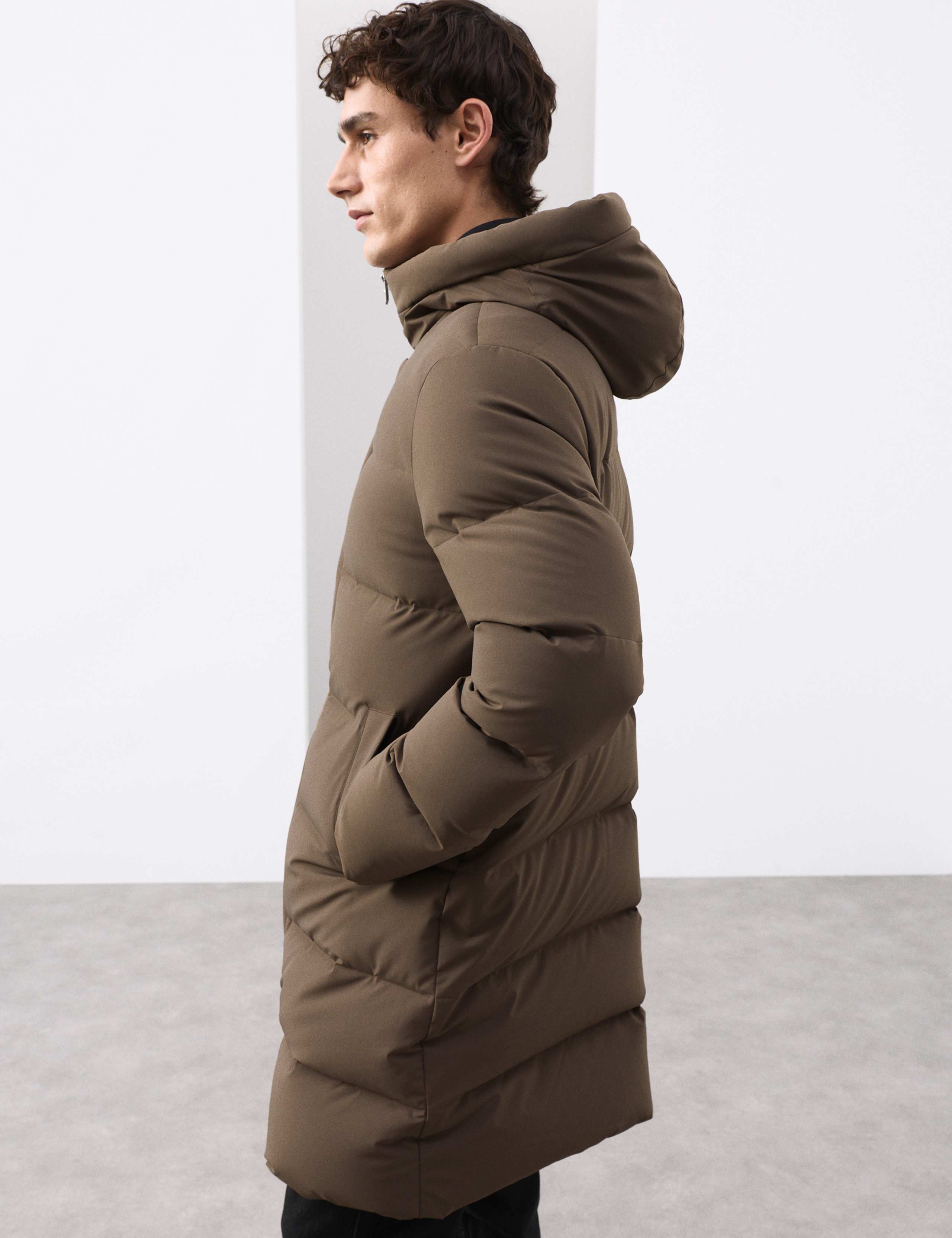 Feather and Down Puffer Jacket with Stormwear™