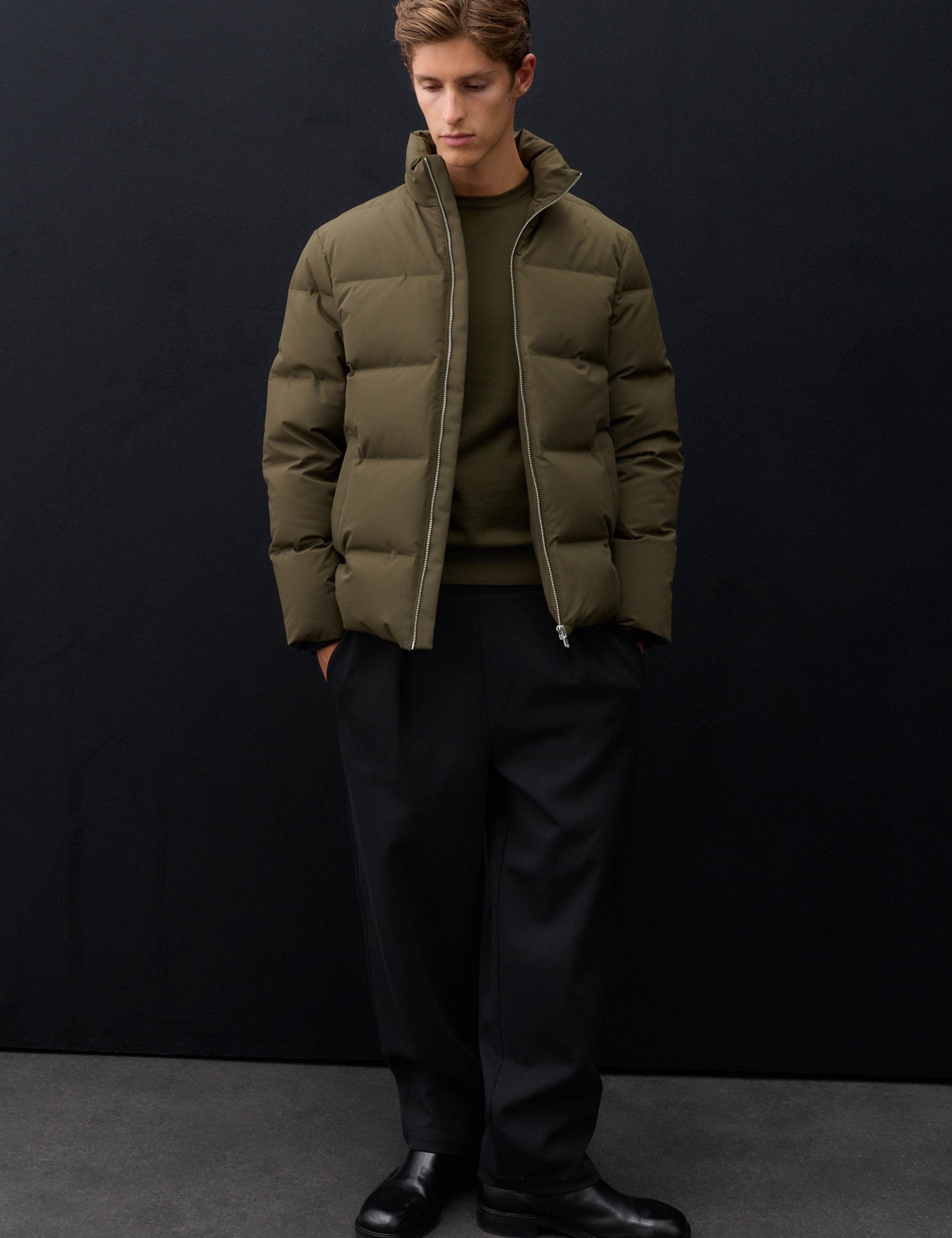 Feather & Down Funnel neck Puffer Jacket with Stormwear™