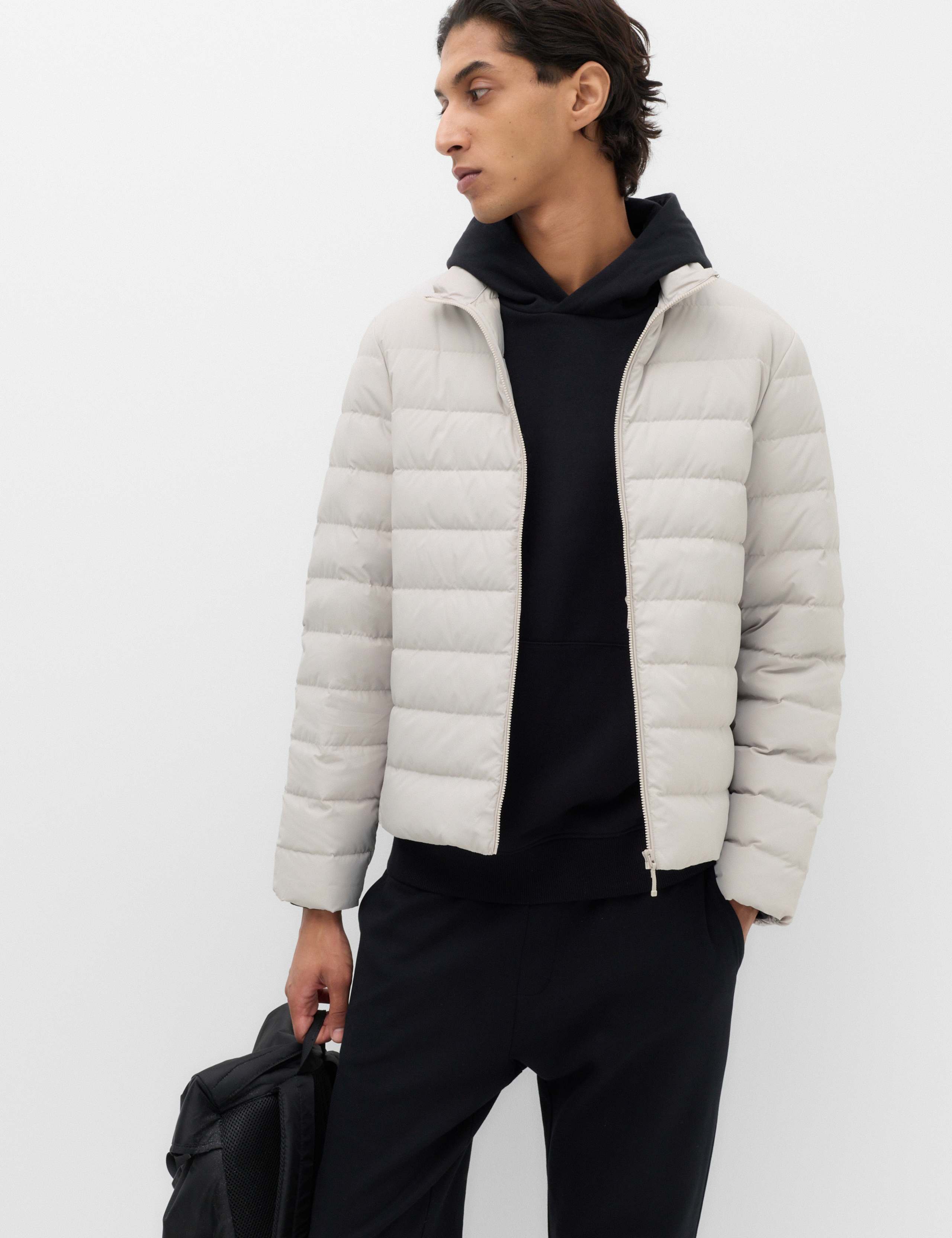 Feather and Down Packaway Puffer Jacket