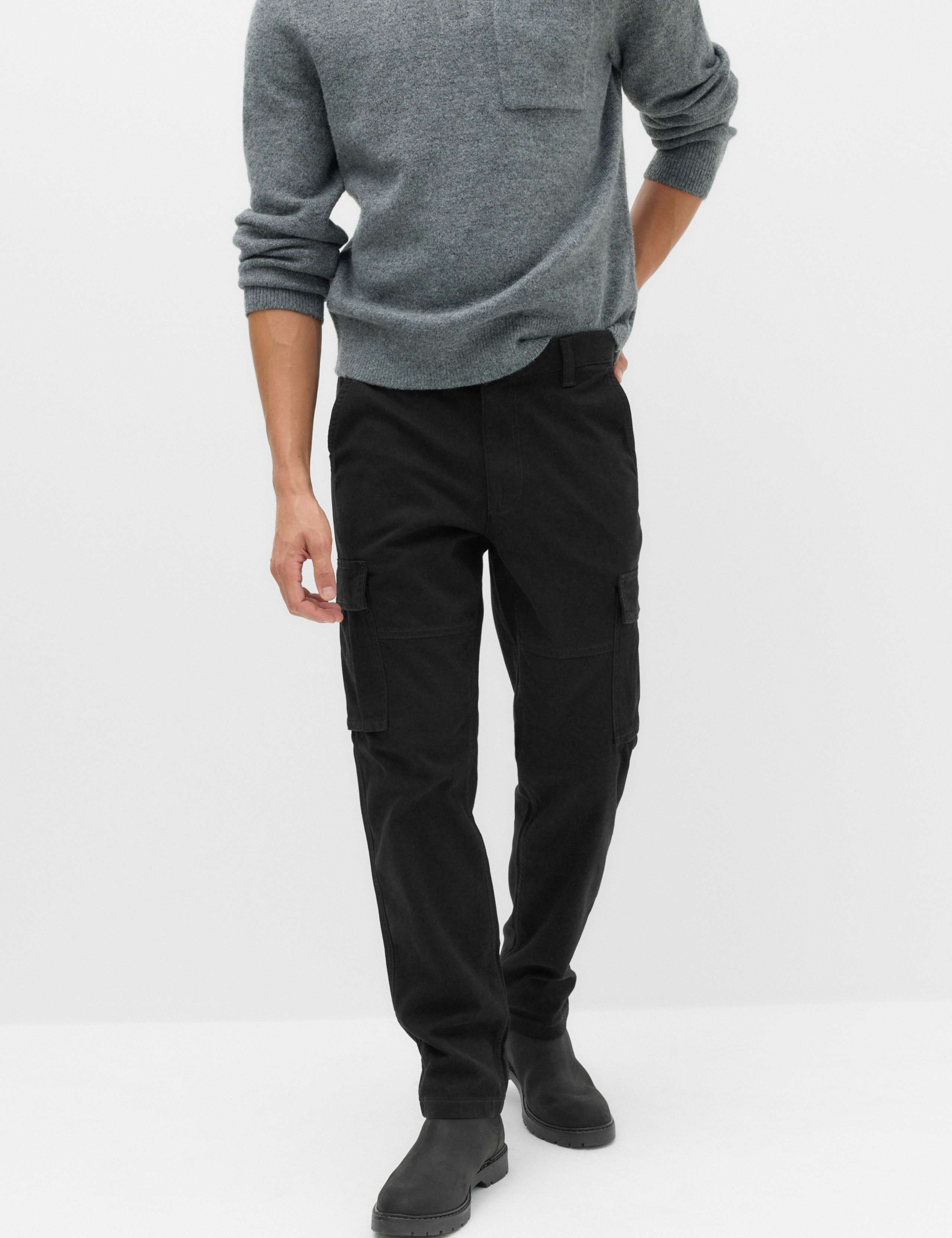 Straight Fit Cargo Trousers