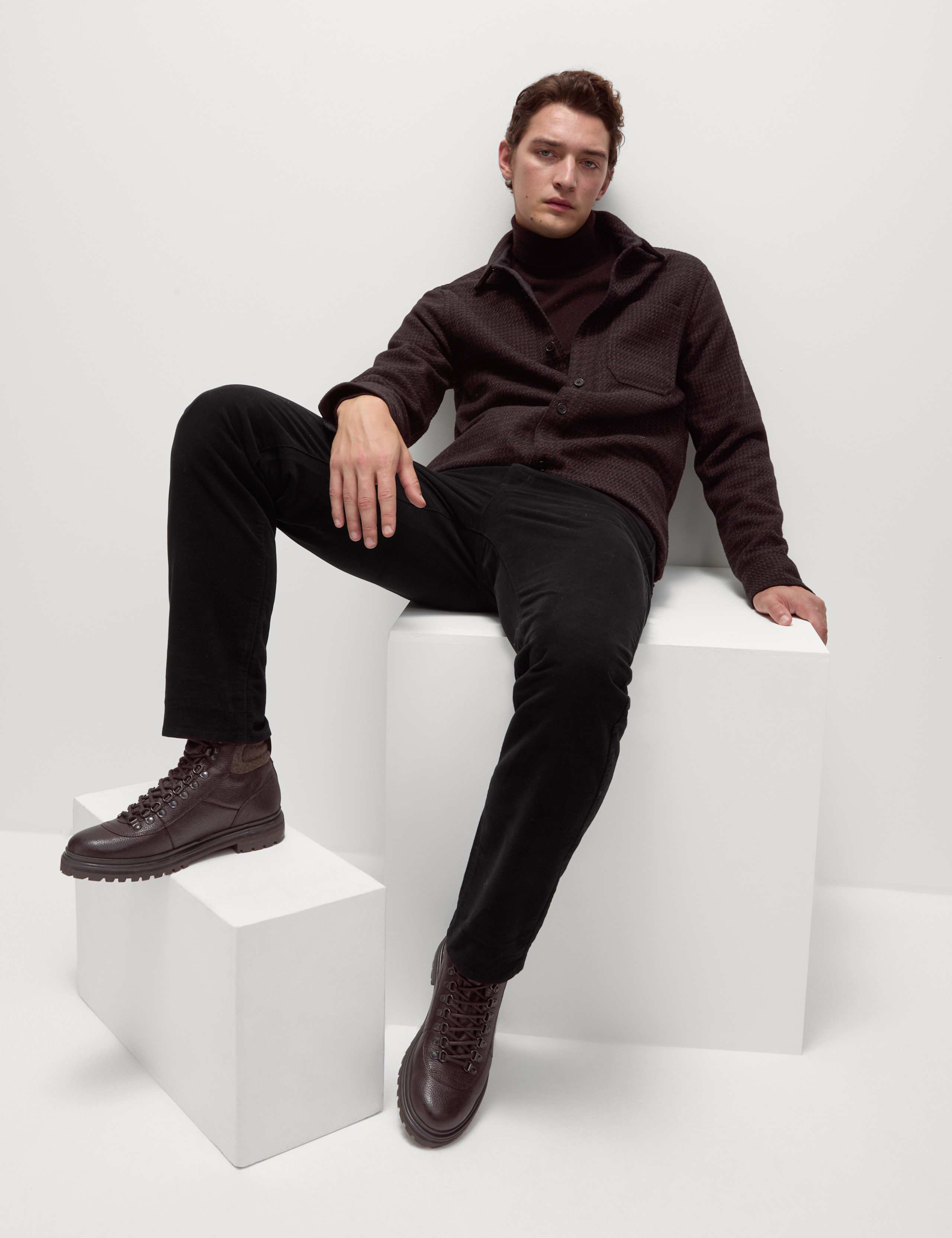 Regular Fit Italian Moleskin 5 Pocket Trousers