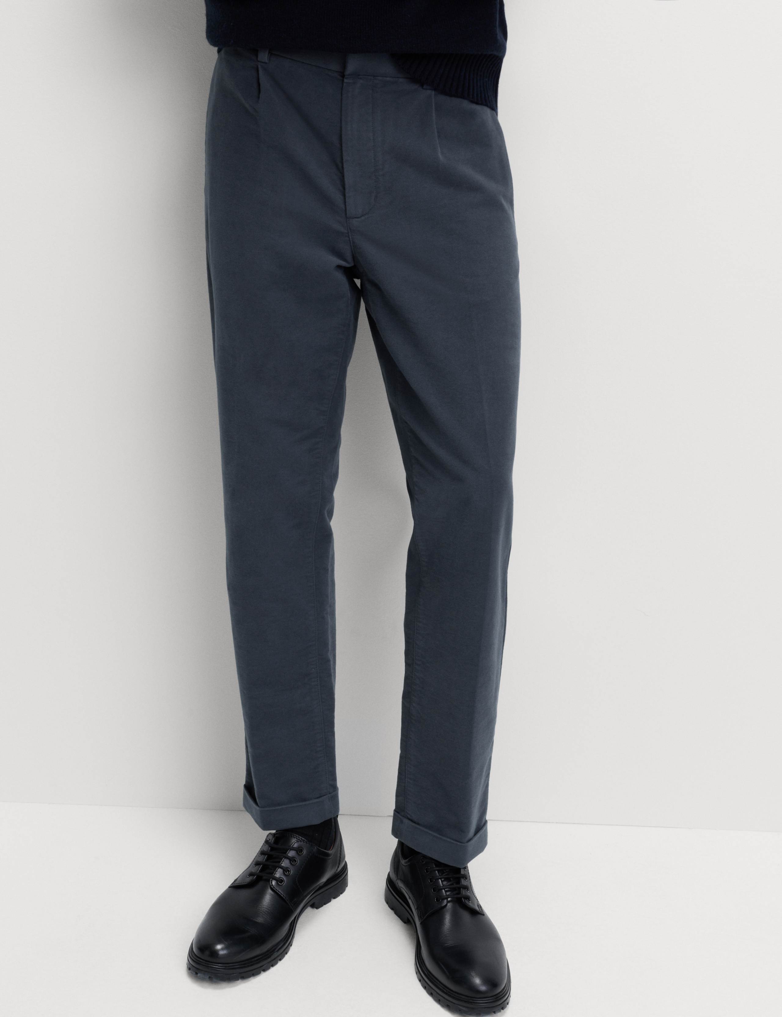 Regular Fit Italian Moleskin Trousers