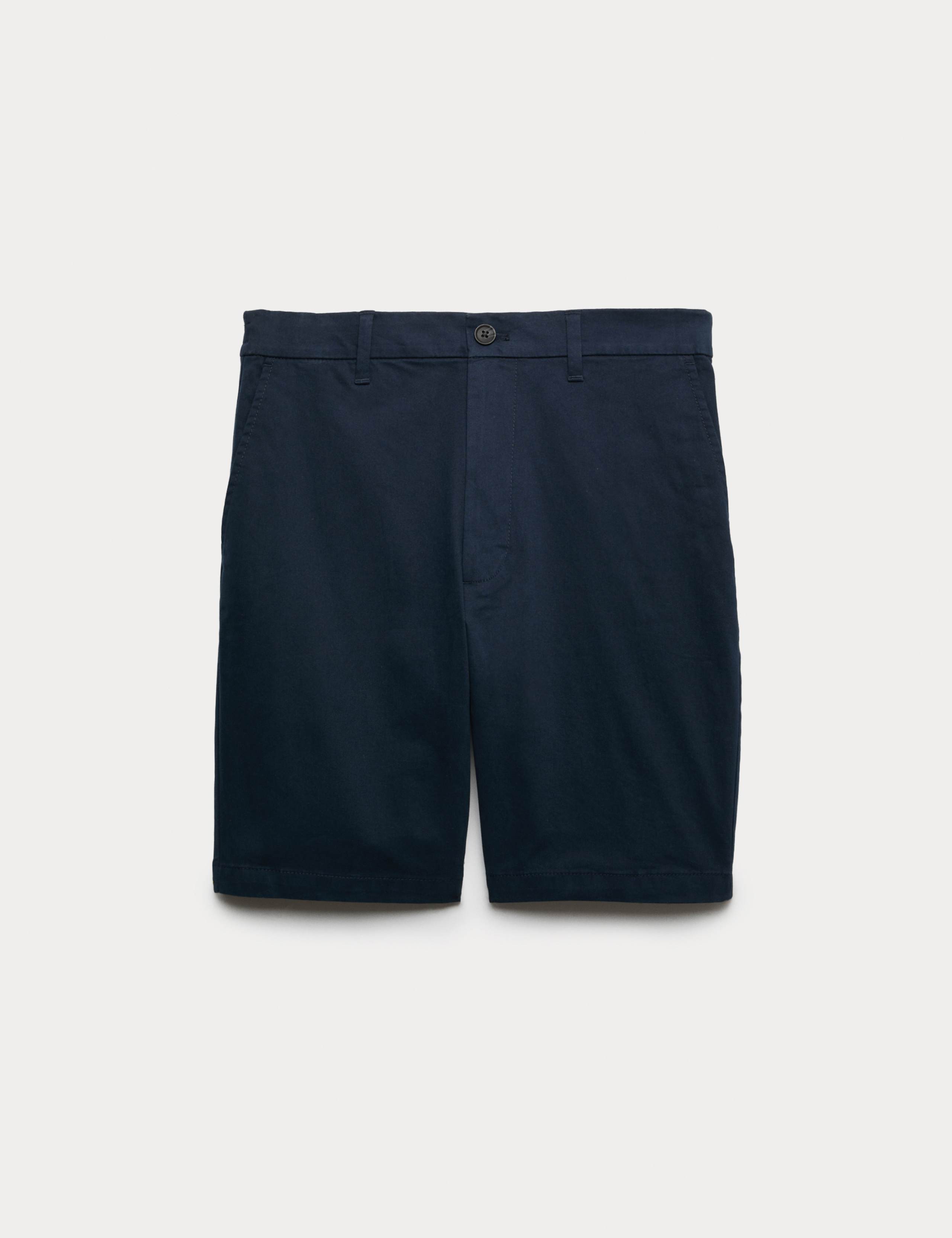 Half-Elasticated Waist Stretch Chino Shorts