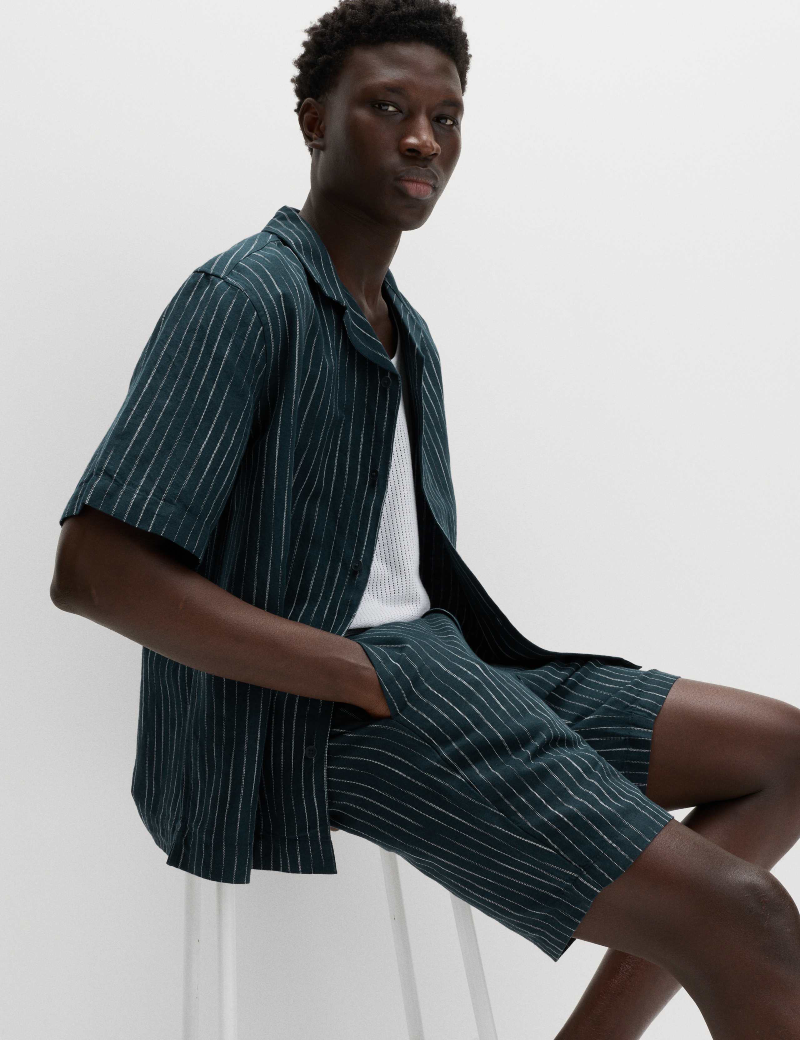 Linen Blend Chino Shorts