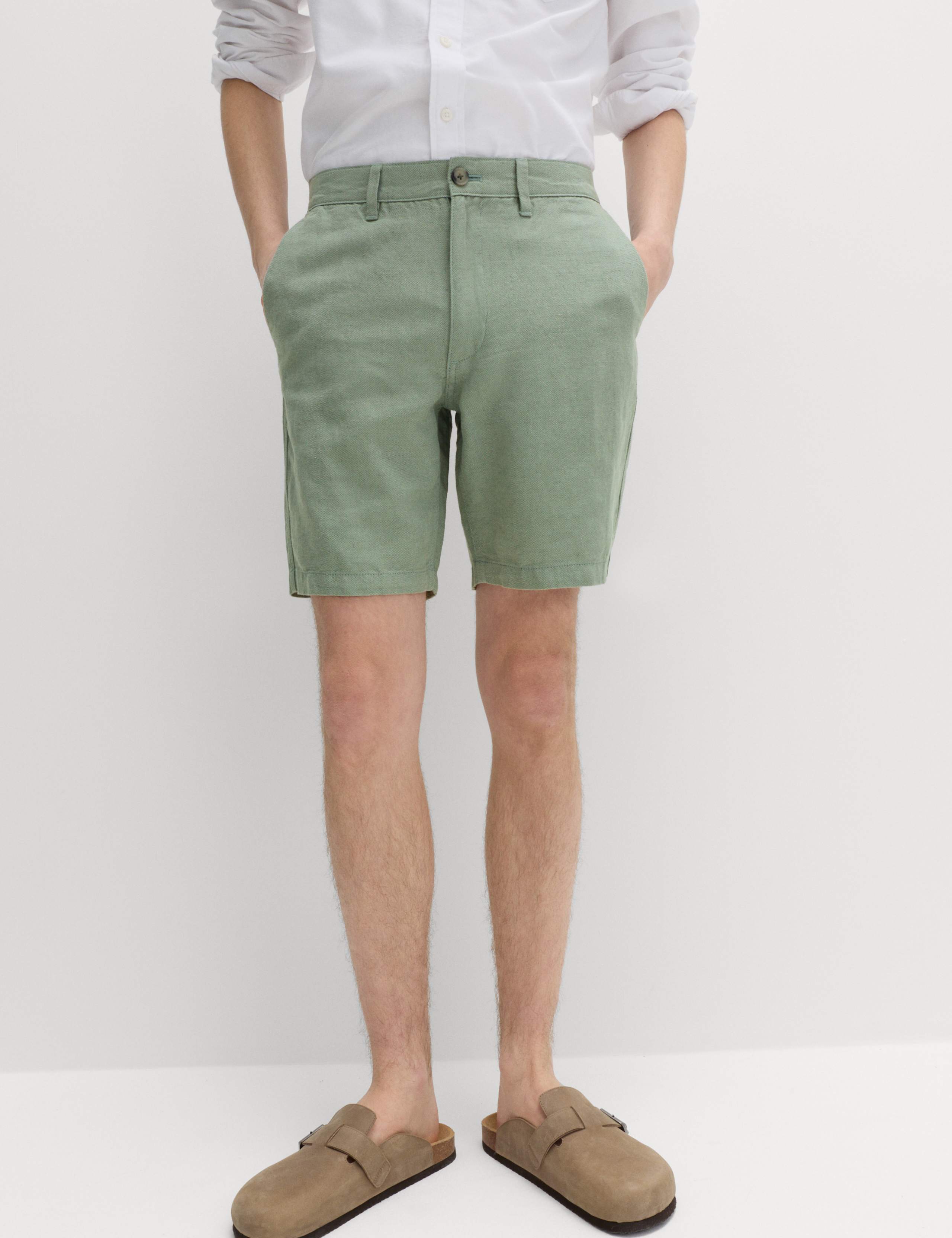 Linen Blend Chino Shorts
