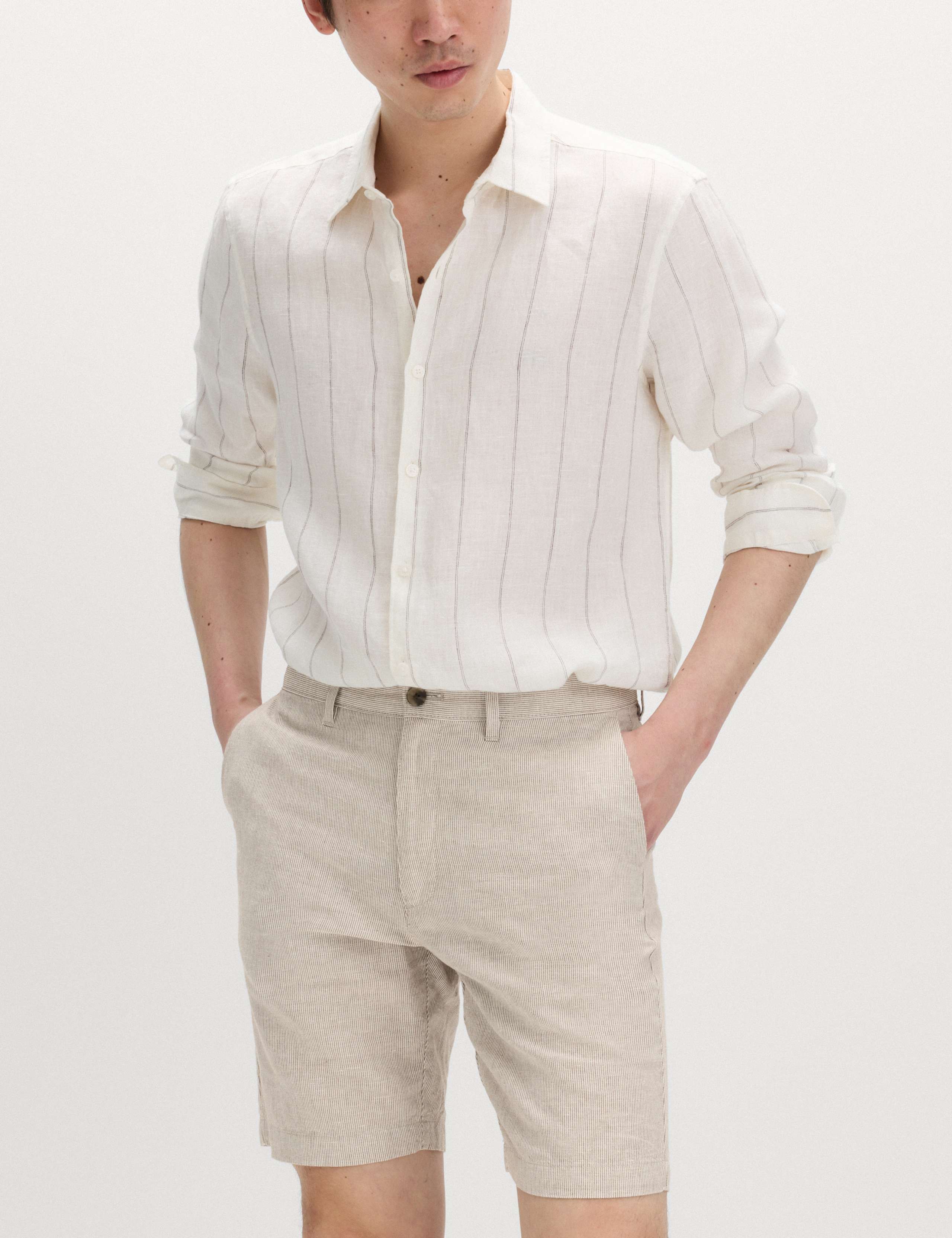 Linen Blend Chino Shorts