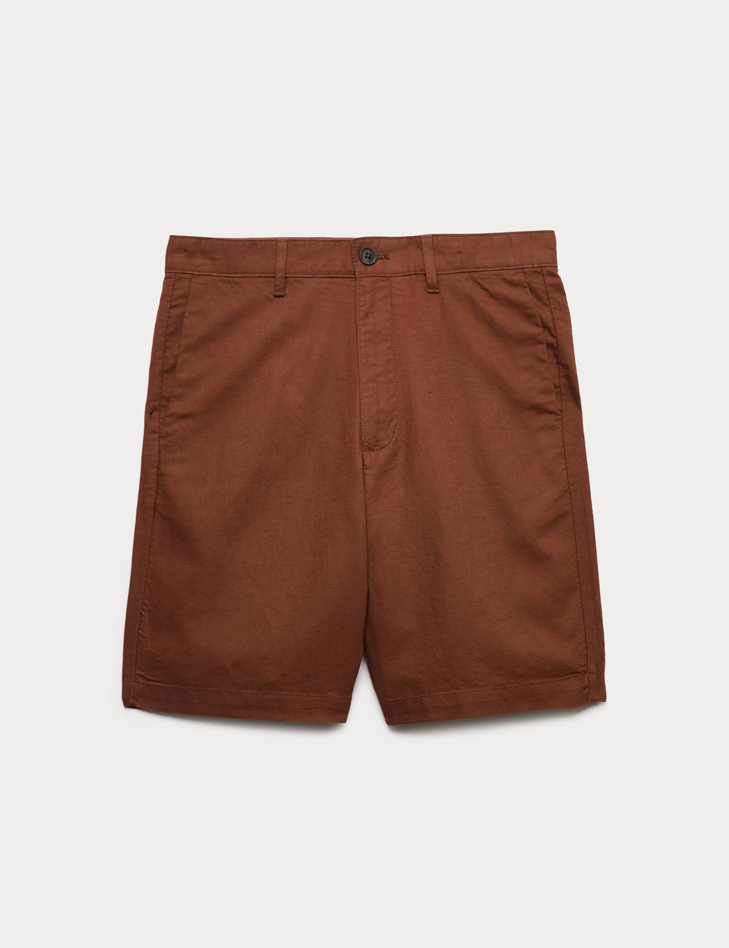 Linen Blend Chino Shorts