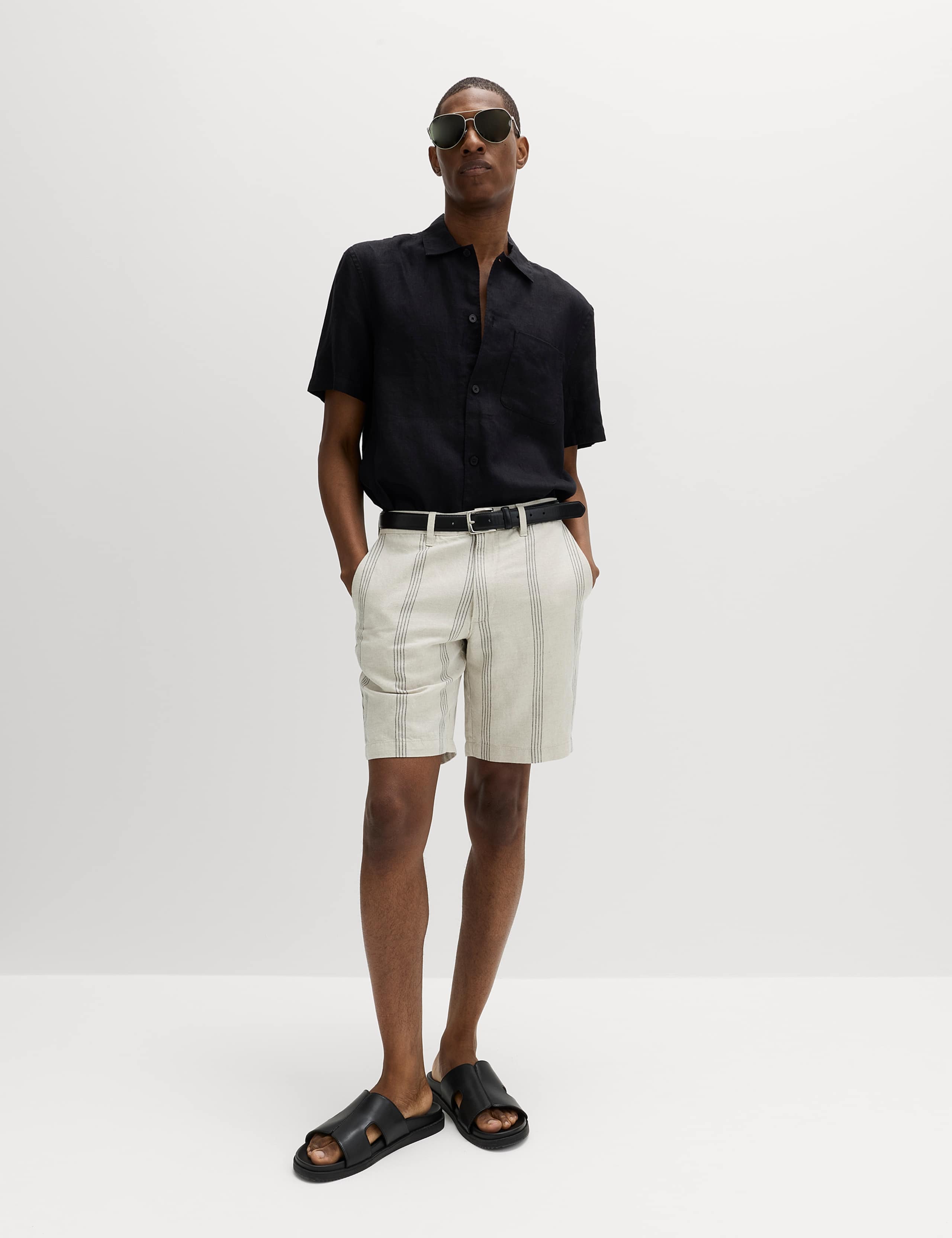Linen Blend Chino Shorts