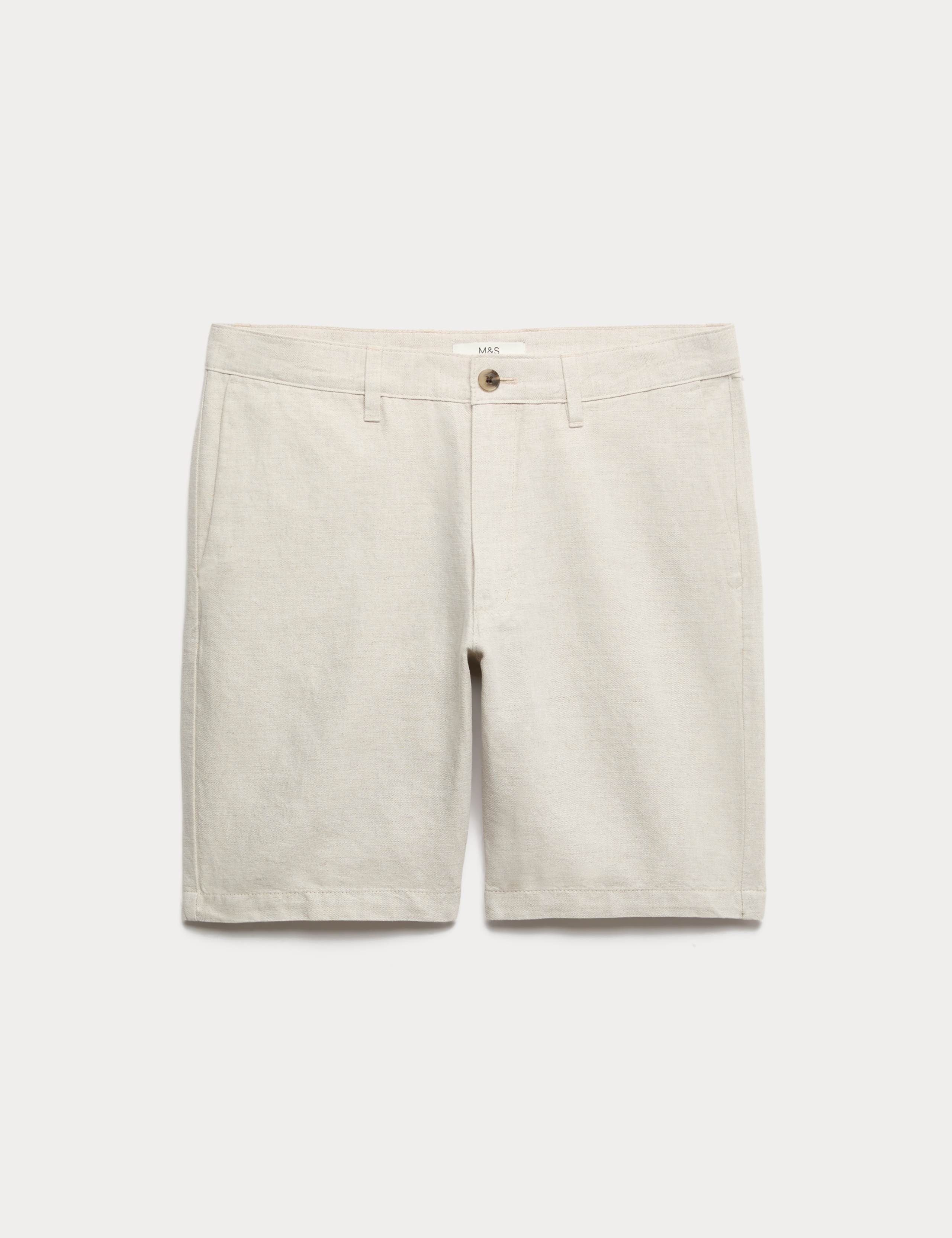Linen Blend Chino Shorts