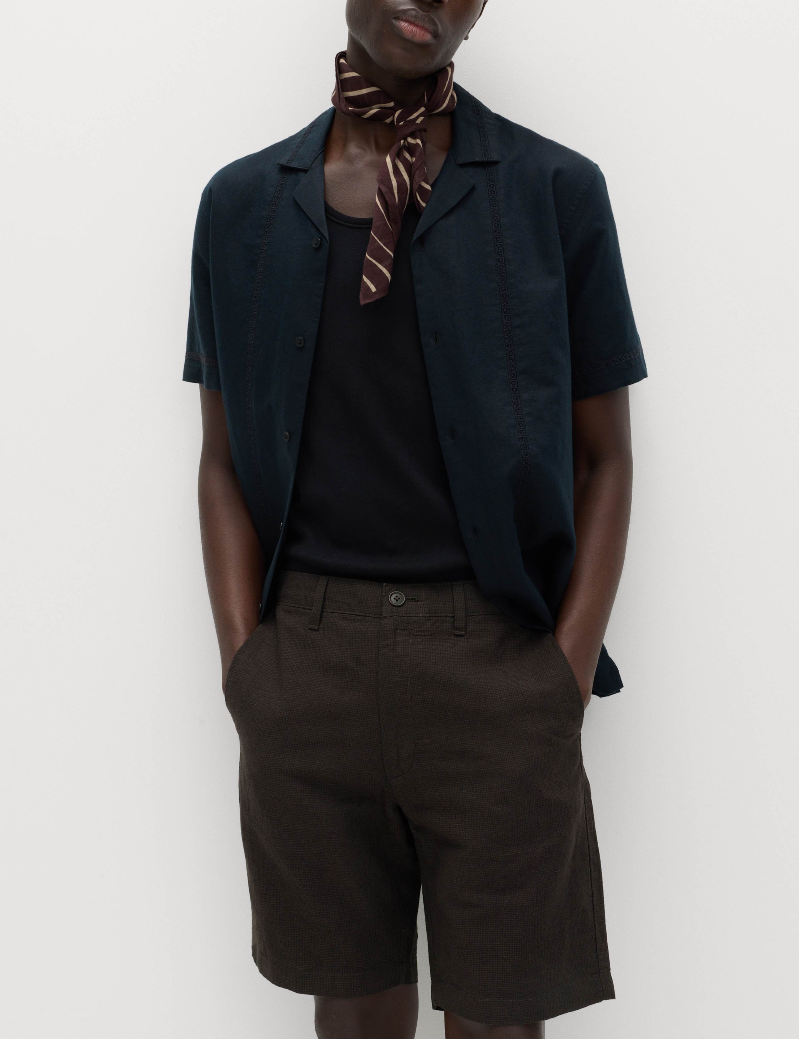 Linen Blend Chino Shorts