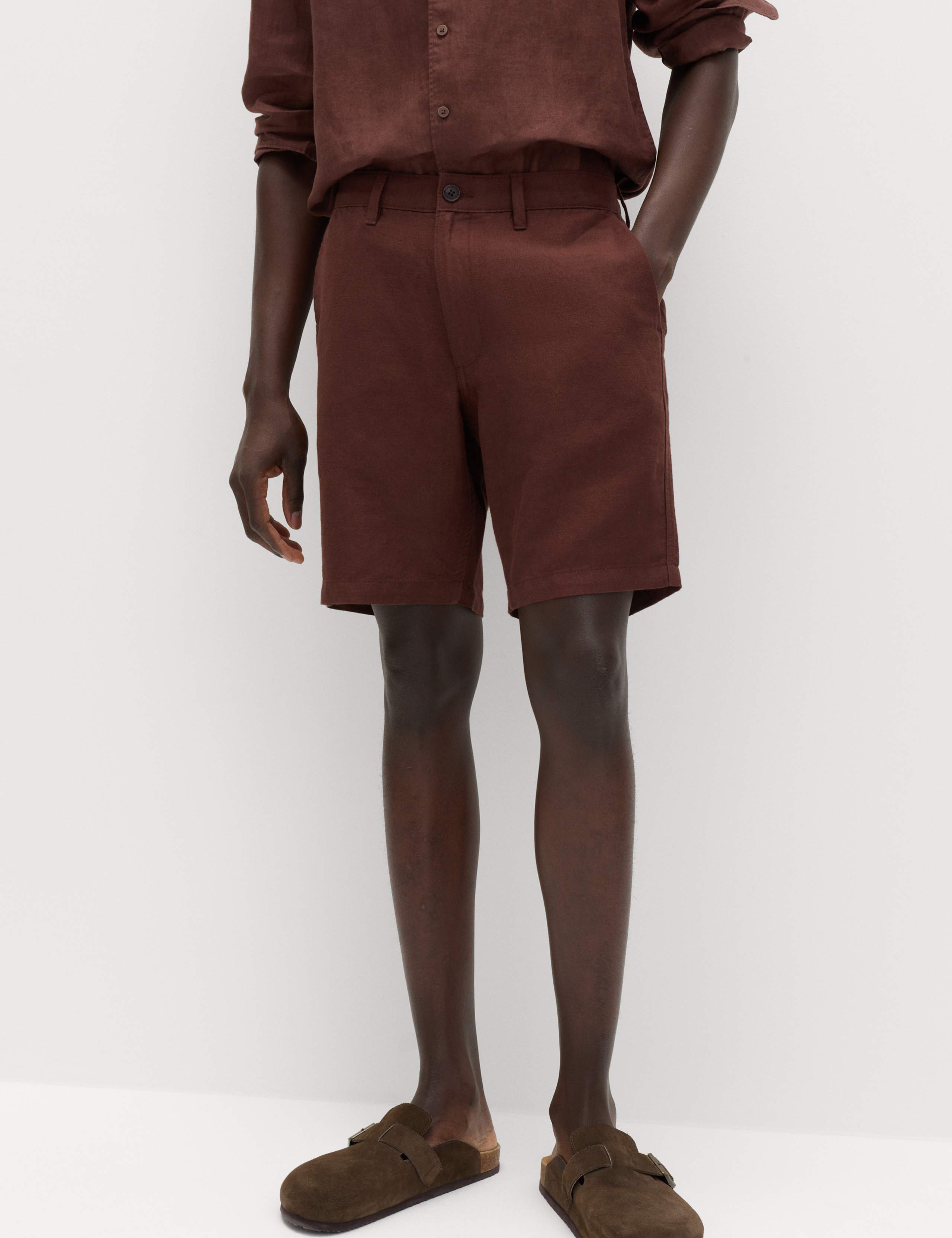 Linen Blend Chino Shorts