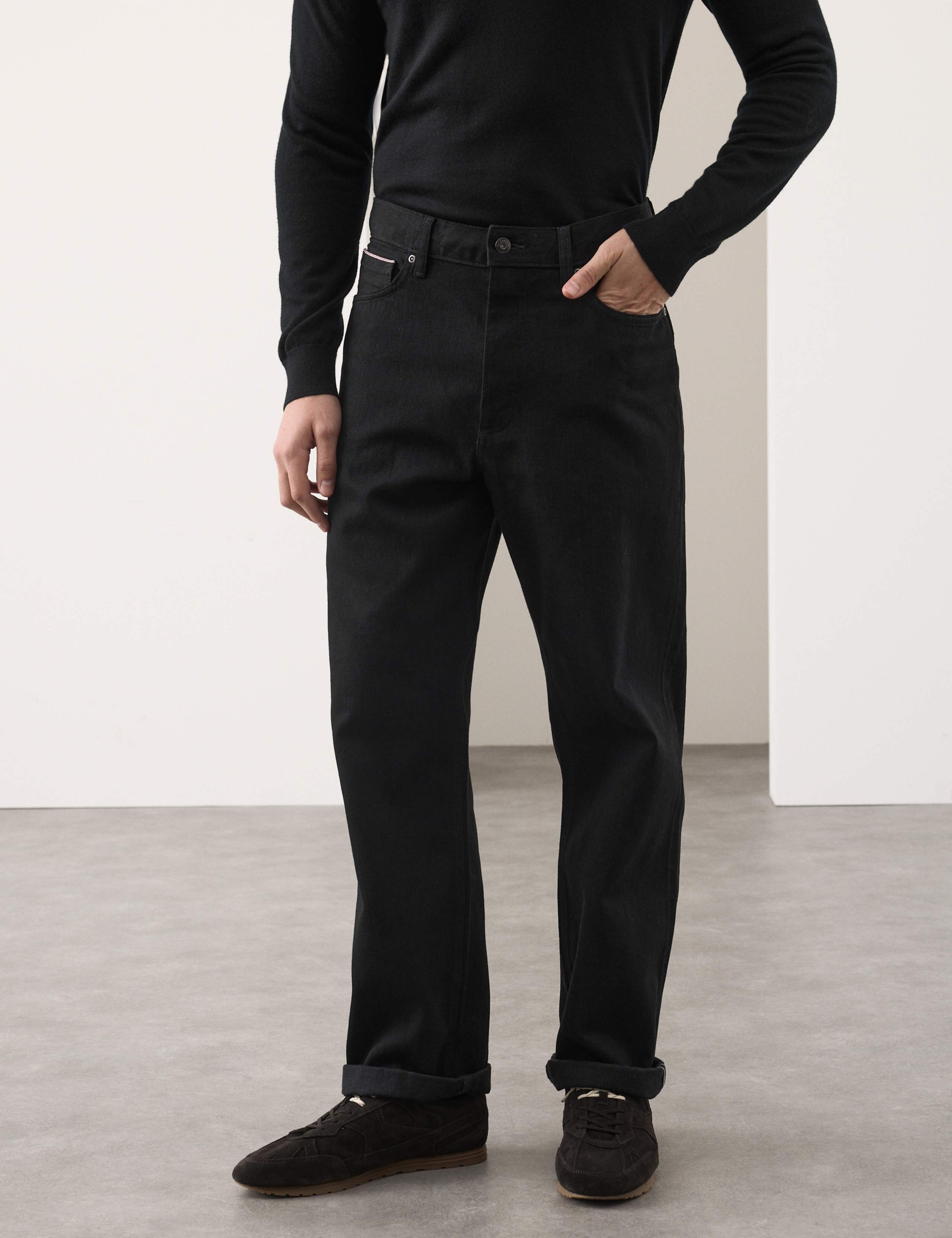 Loose Fit Pure Cotton Japanese Selvedge Jeans