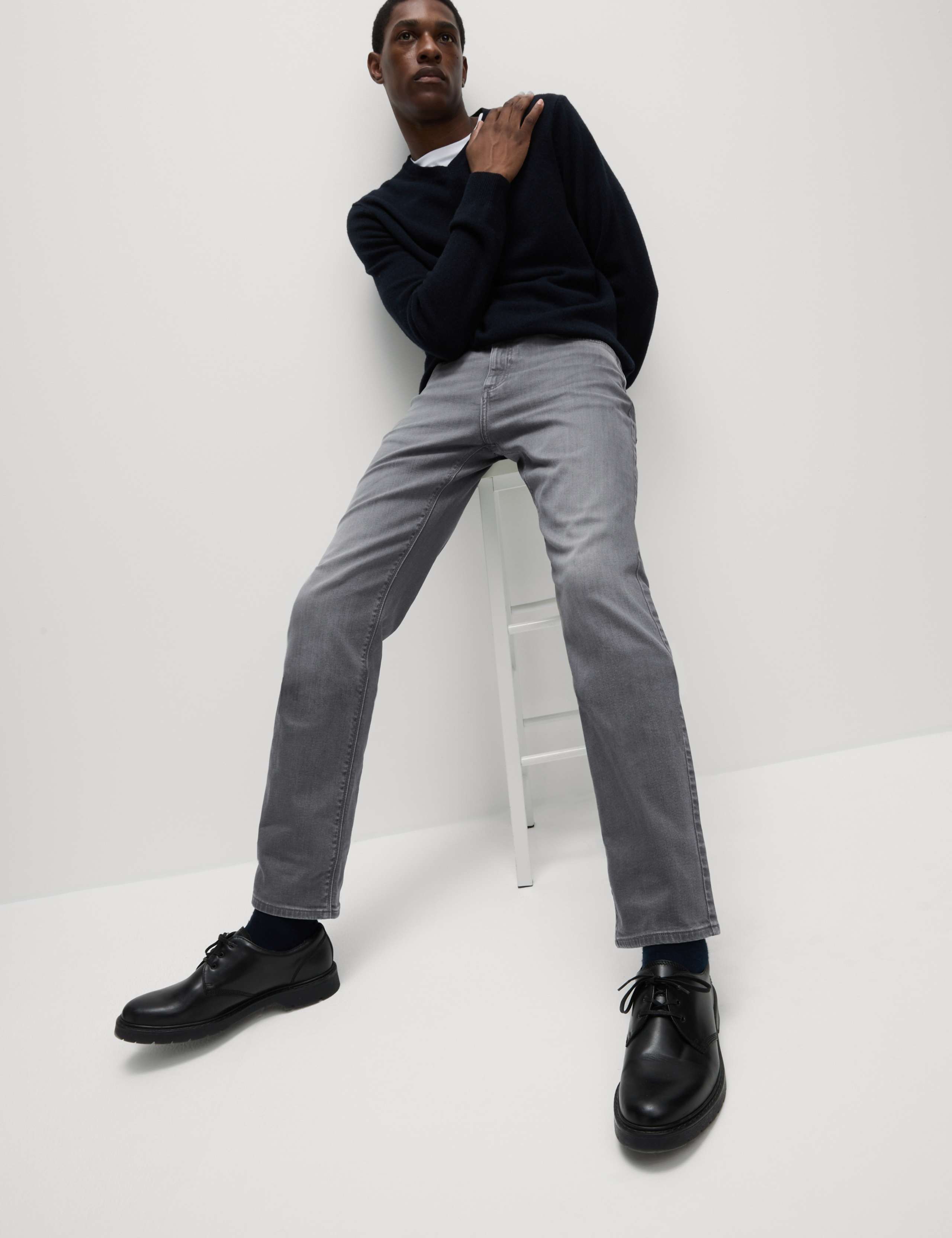 Straight Fit Stretch Jeans