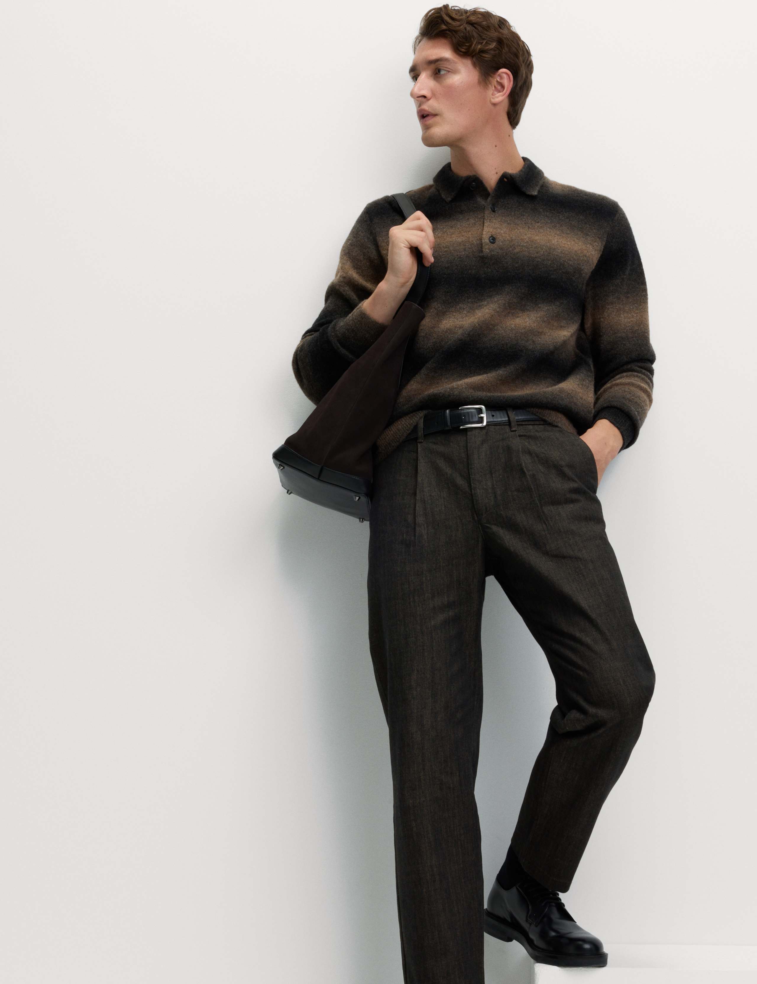 Tapered Fit Smart Pleat Jeans