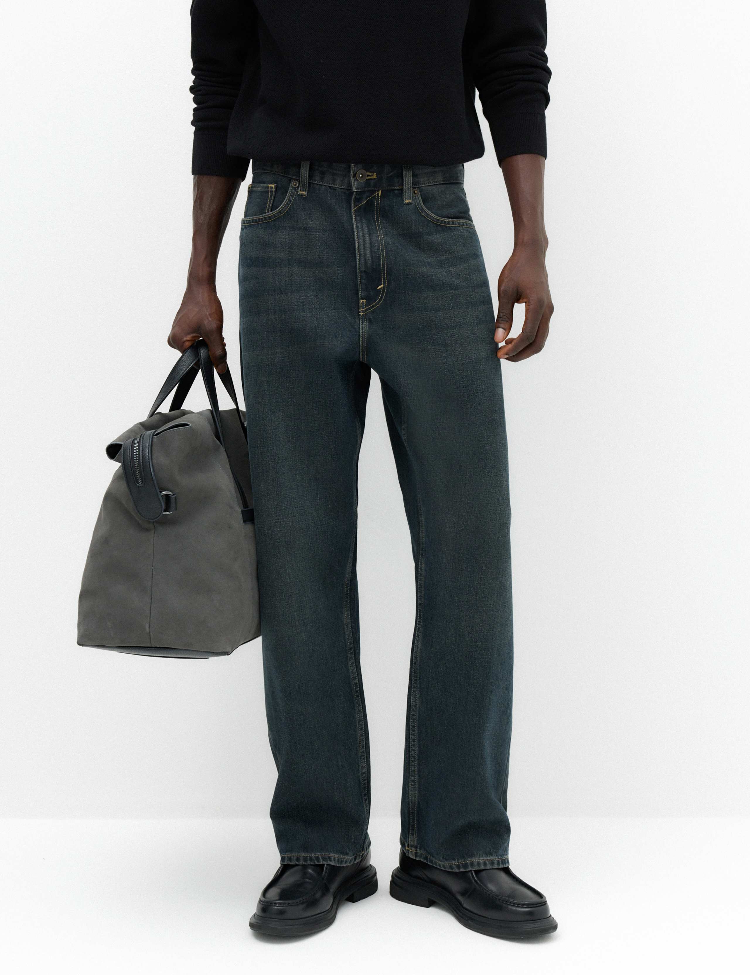 Authentic Loose Fit Rigid Denim Jeans
