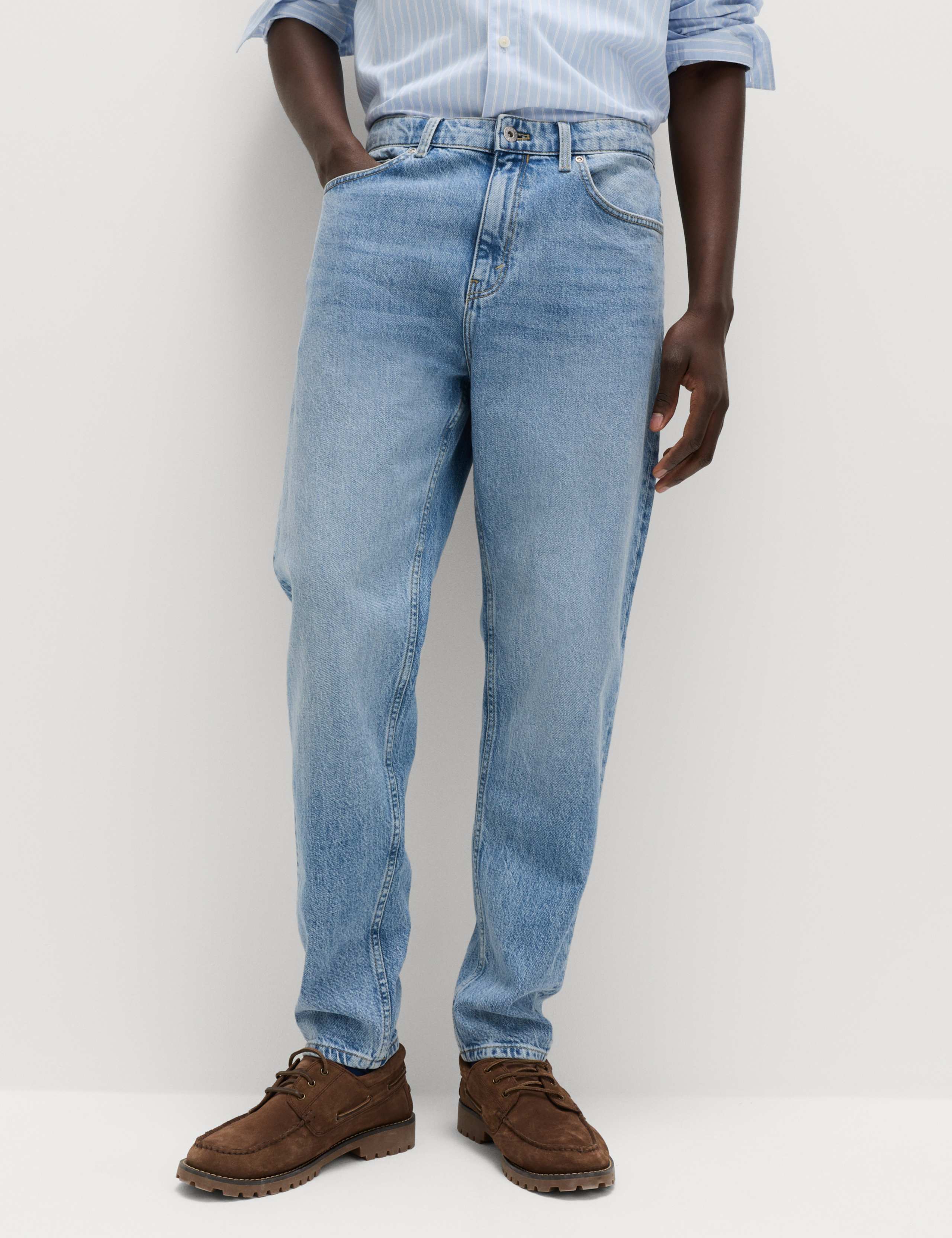 Authentic Tapered Fit Stretch Jeans