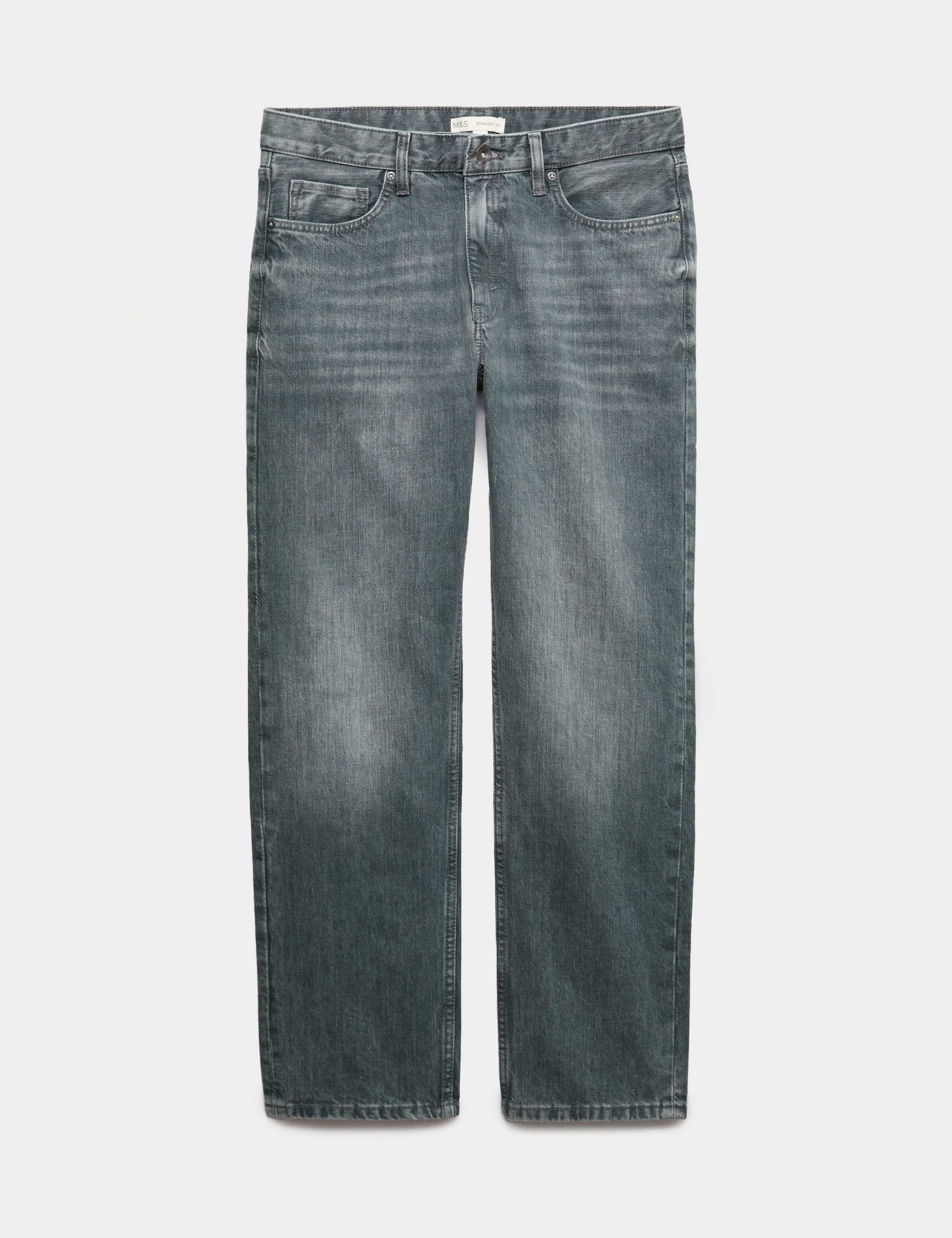 Straight Fit Rigid Denim Jeans