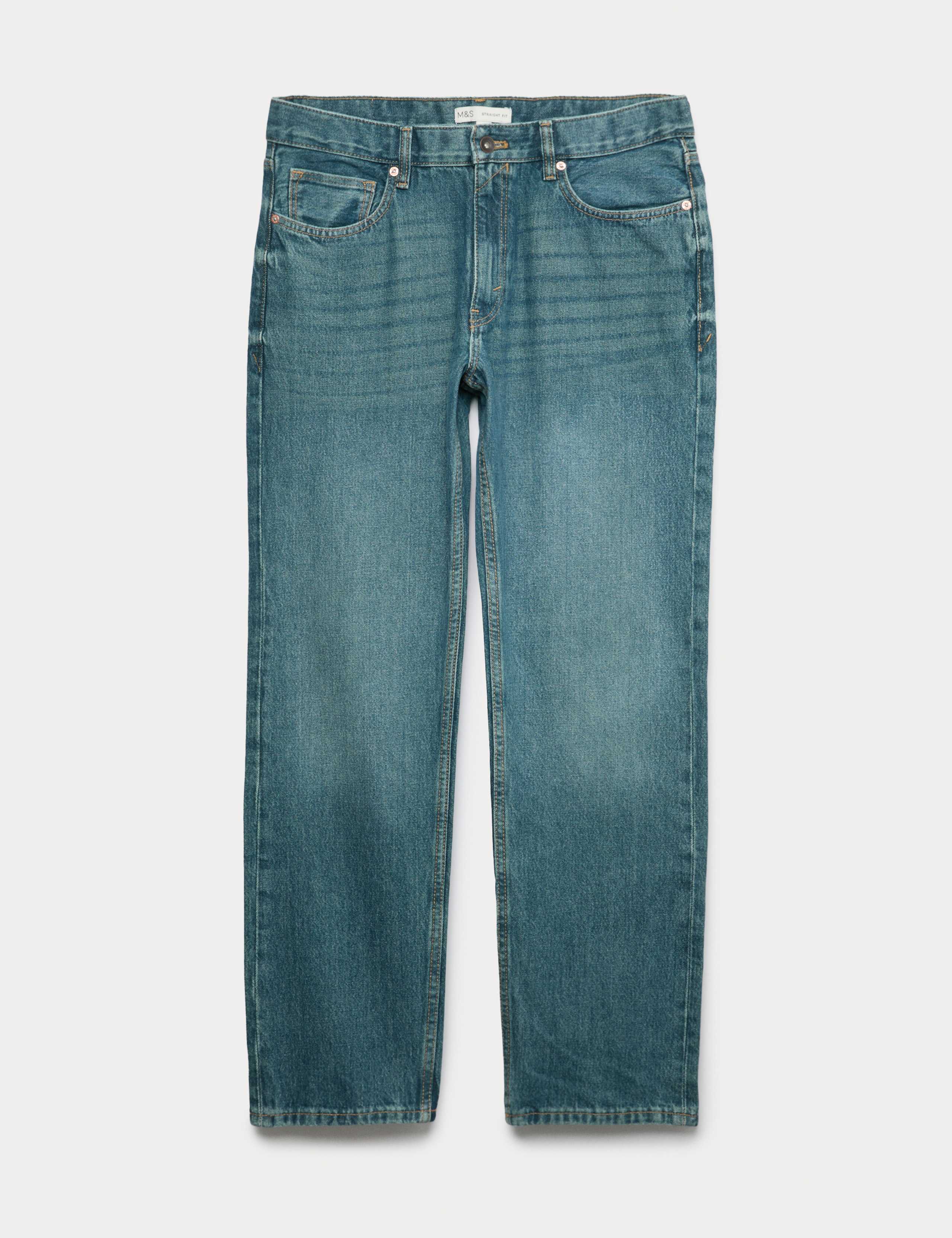 Straight Fit Rigid Denim Jeans