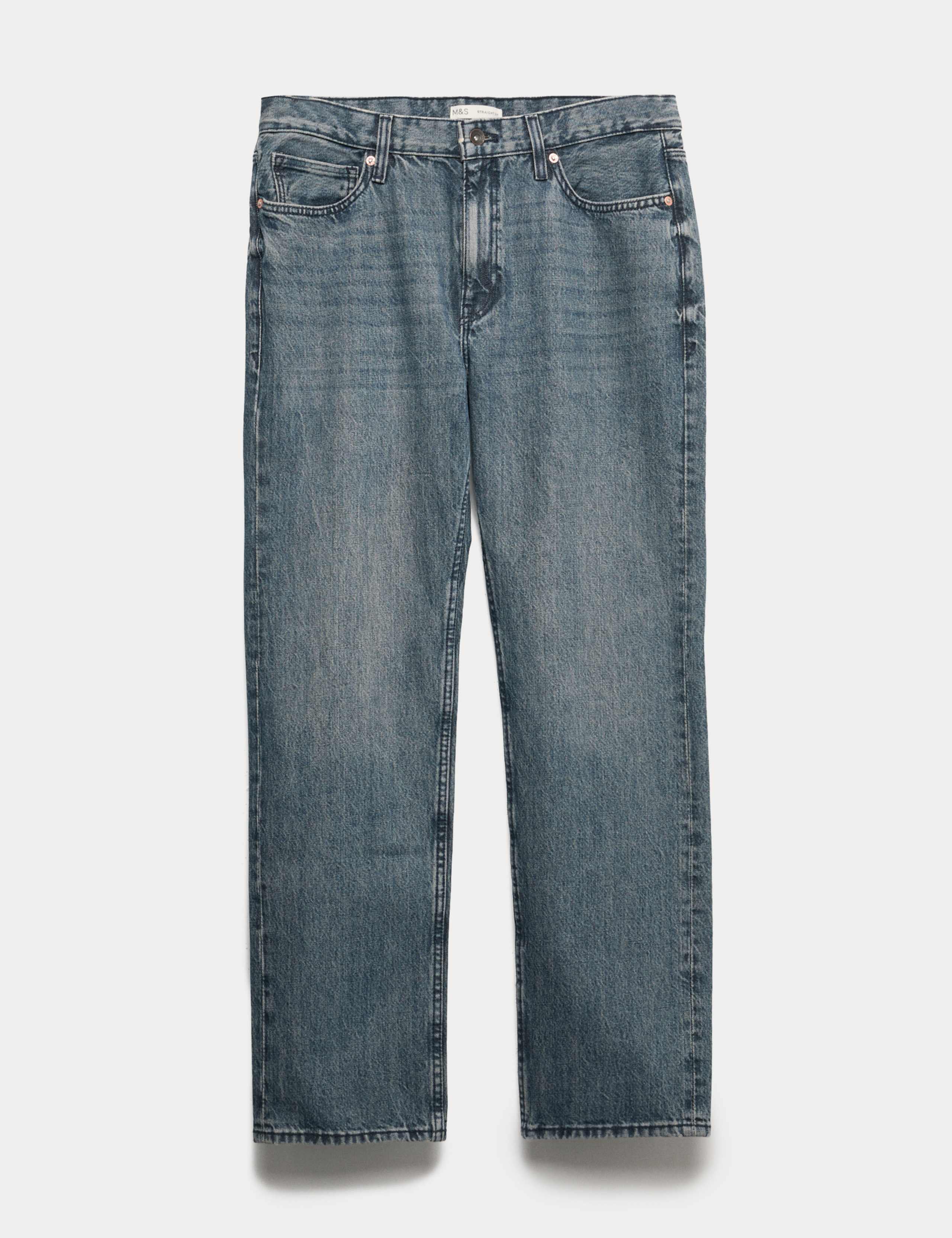 Straight Fit Rigid Denim Jeans