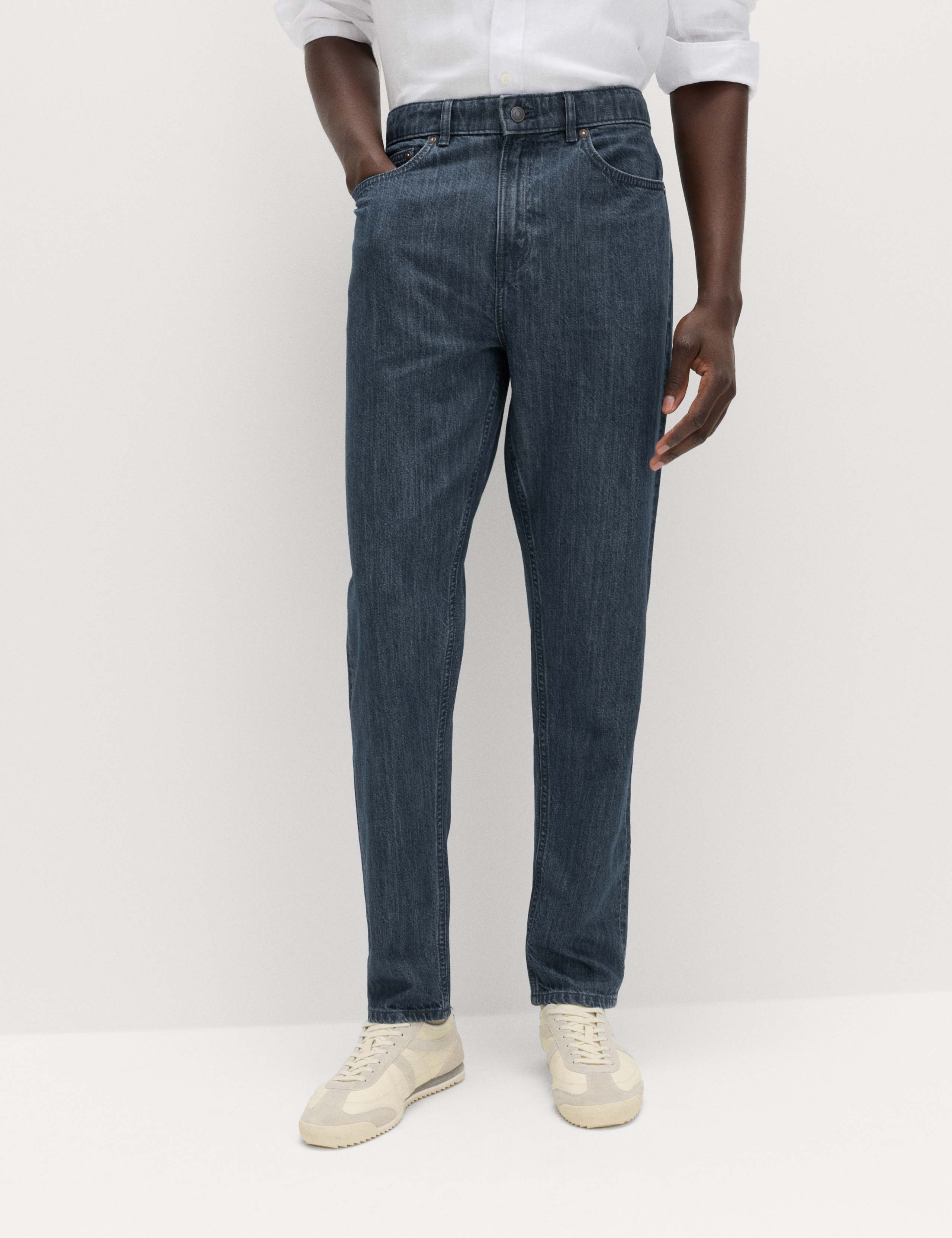 Tapered Fit Lightweight Cotton Rich Jeans