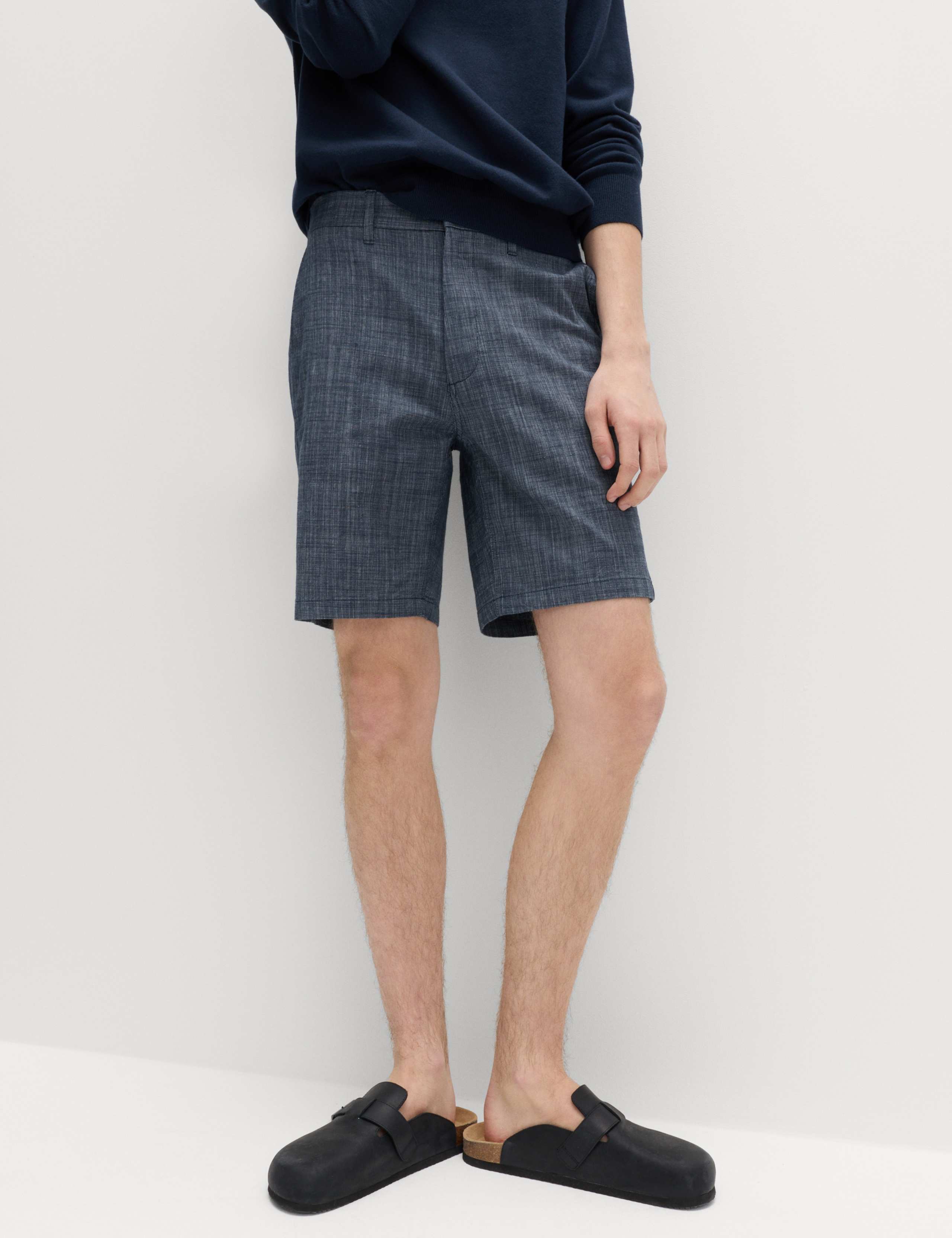 Half-Elasticated Waist Chino Shorts