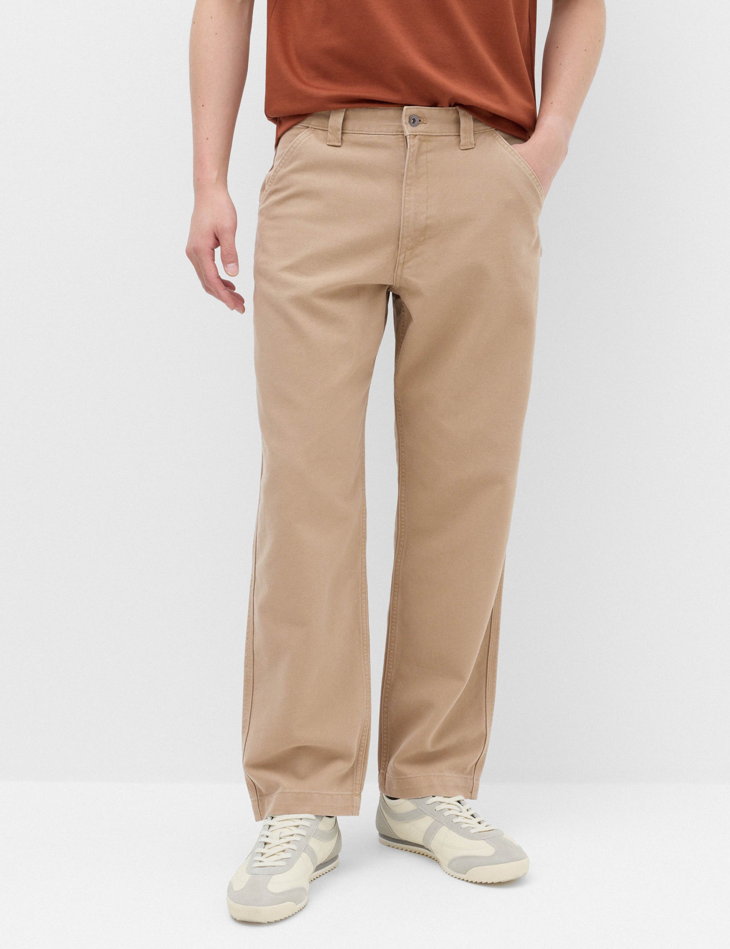 Loose Fit Pure Cotton Utility Trousers