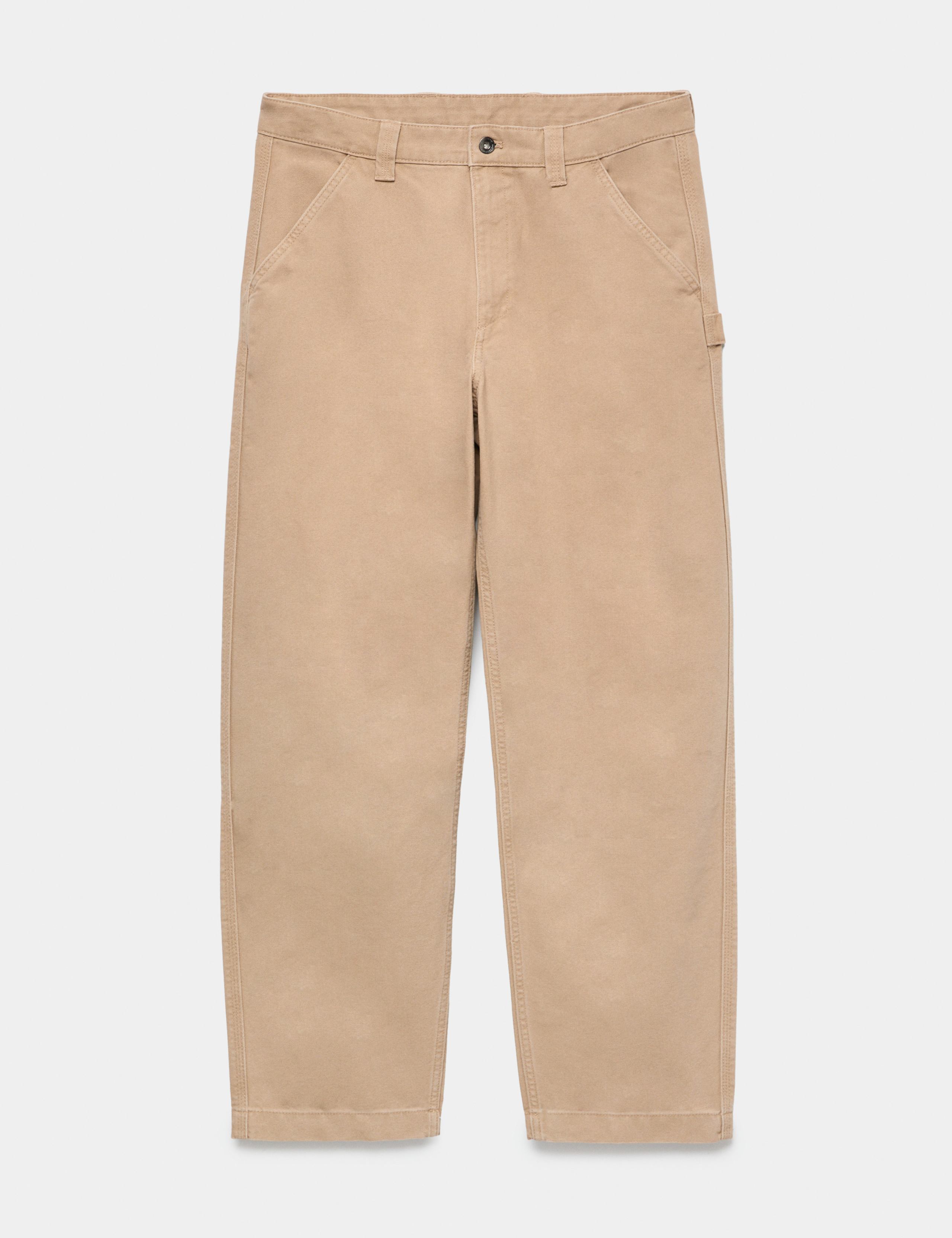 Loose Fit Pure Cotton Utility Trousers