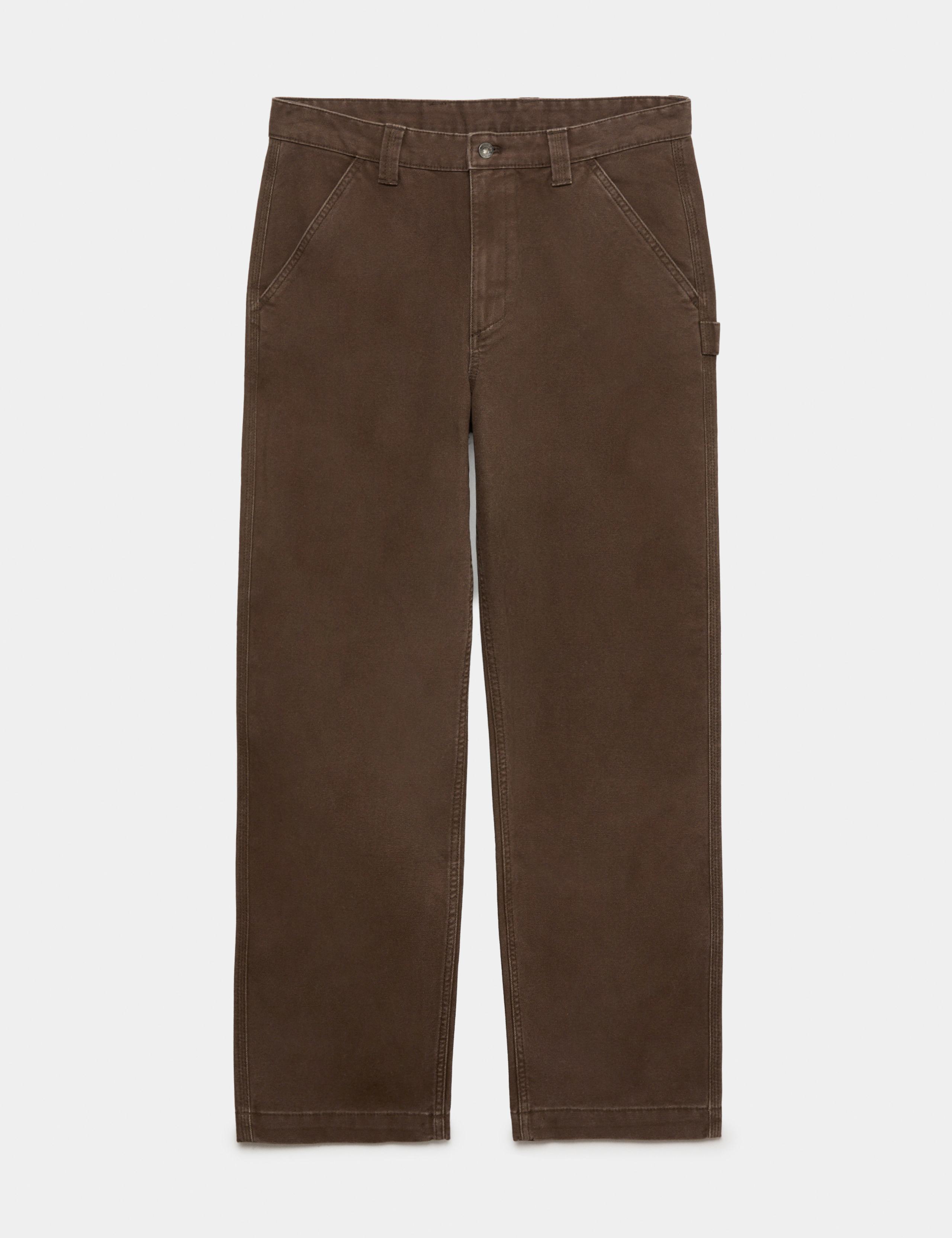 Loose Fit Pure Cotton Utility Trousers