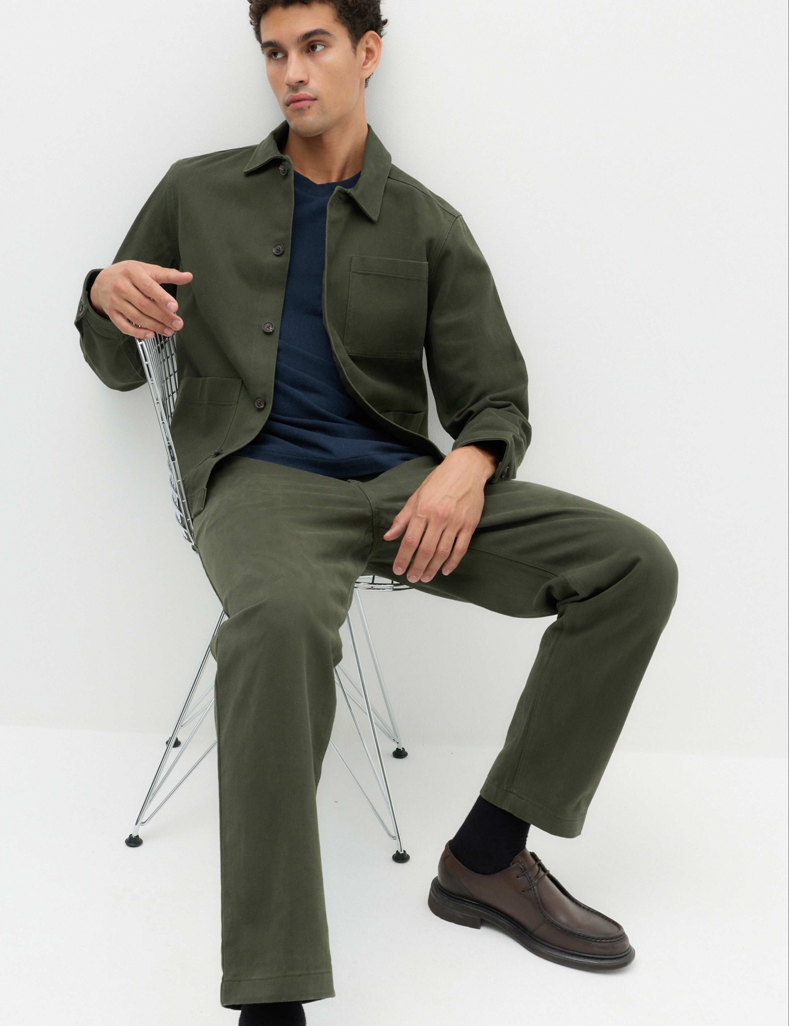 Tapered Fit Elasticated Waist Trousers