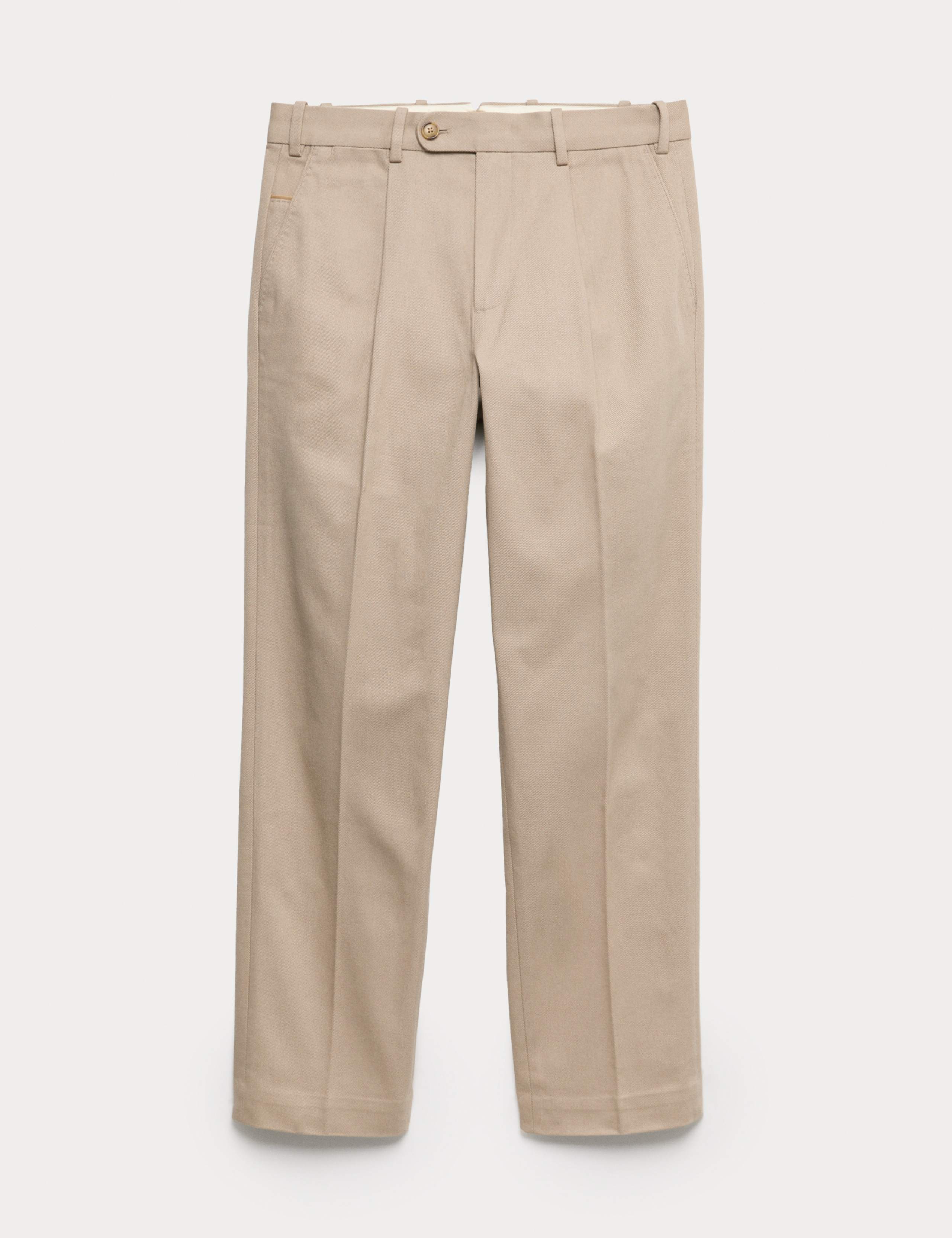 Tapered Fit Cavalry Twill Pleat Trousers