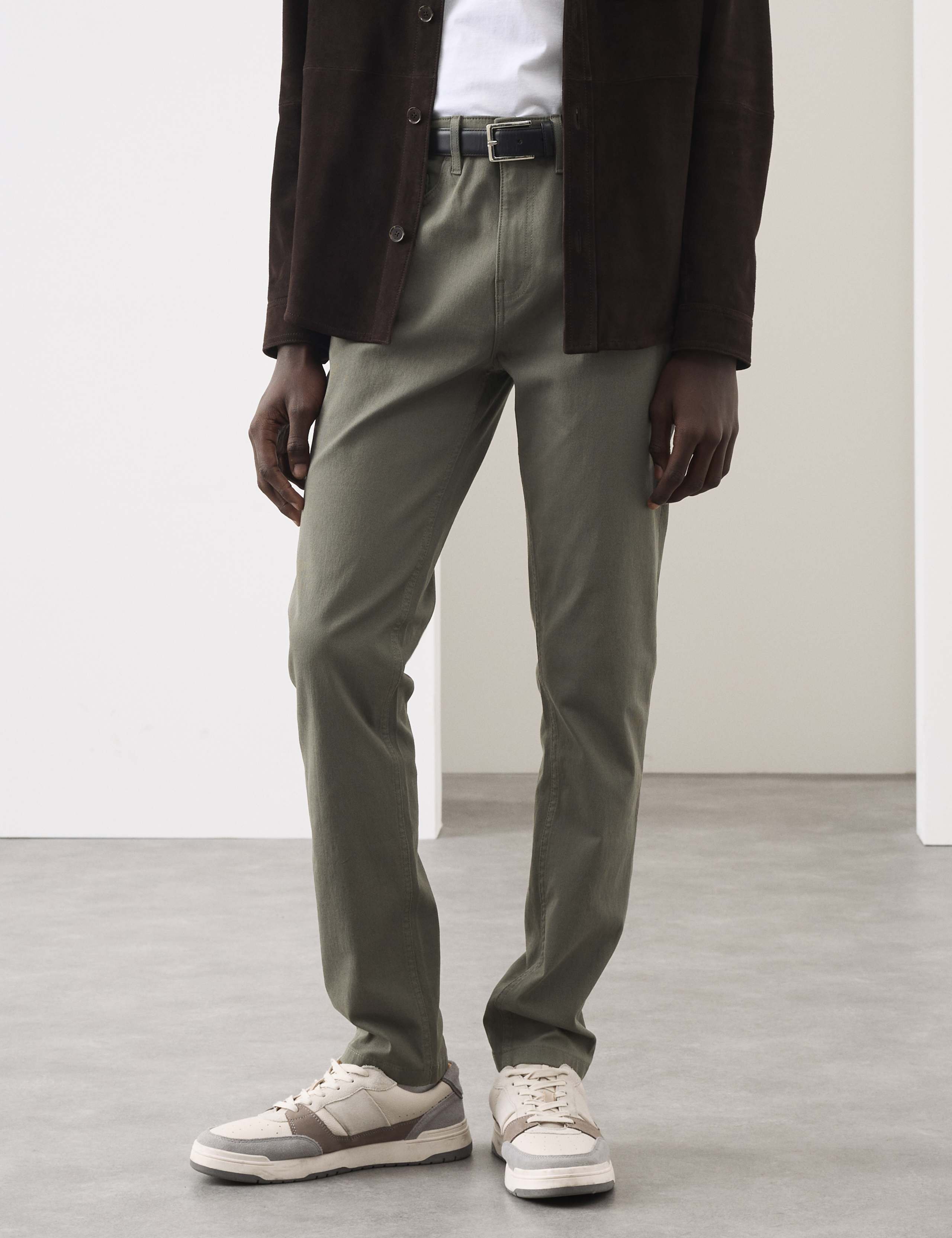 Slim Fit Performance Twill 5 Pocket Trousers