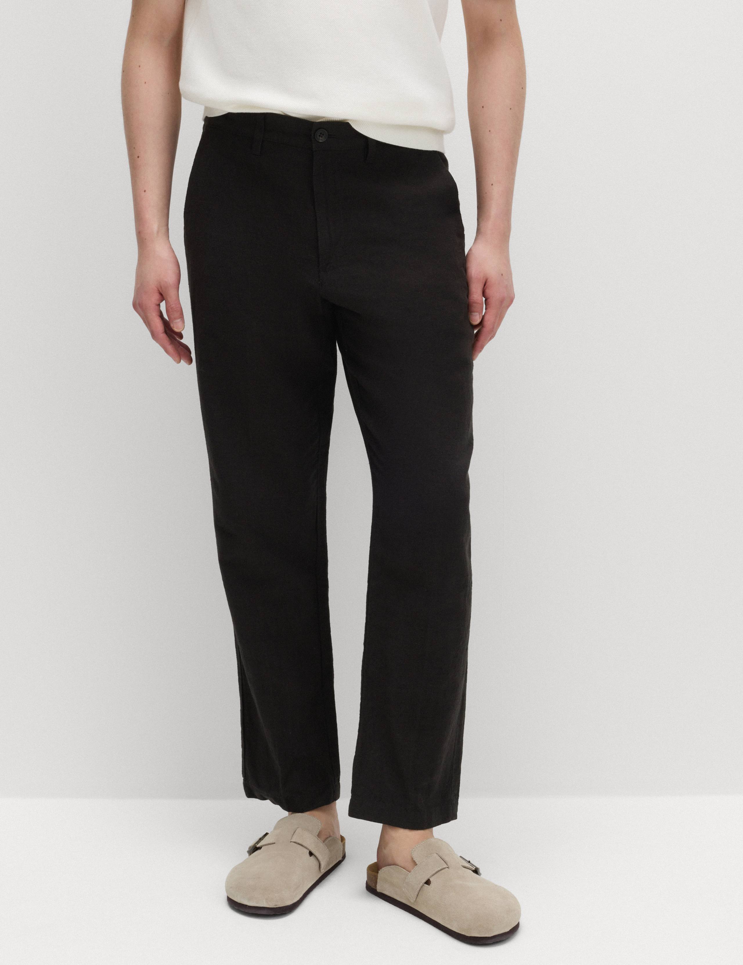 Regular Fit Linen Blend Chinos