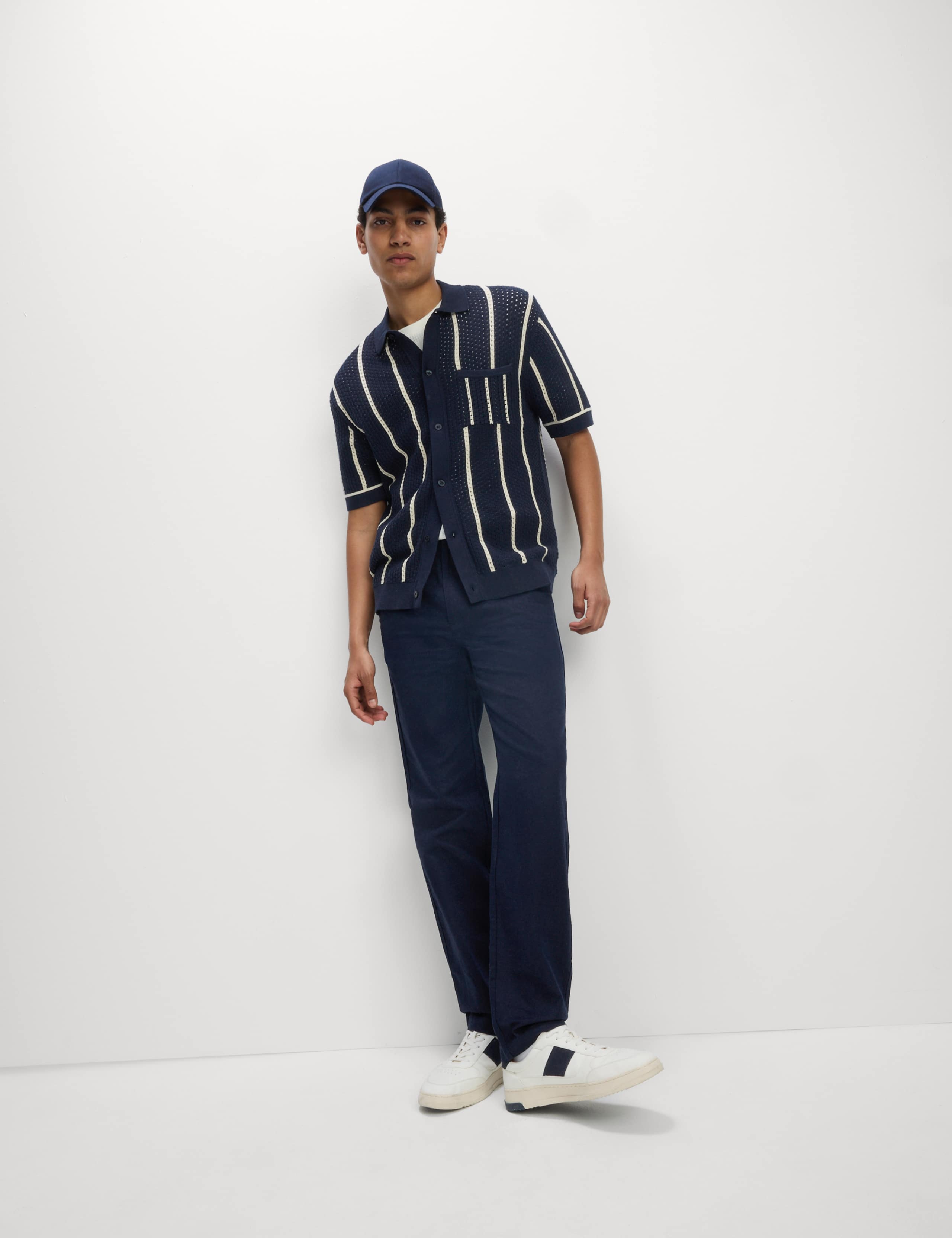 2pk Regular Fit Cotton Linen Blend Chinos
