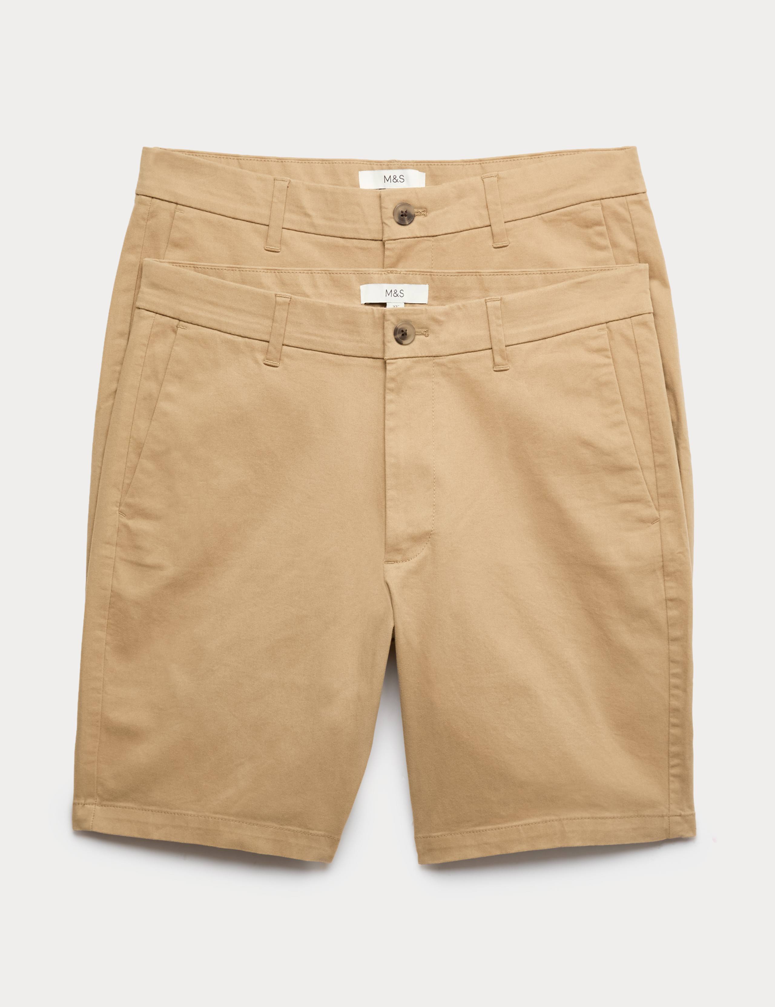 2pk Slim Fit Stretch Chino Shorts