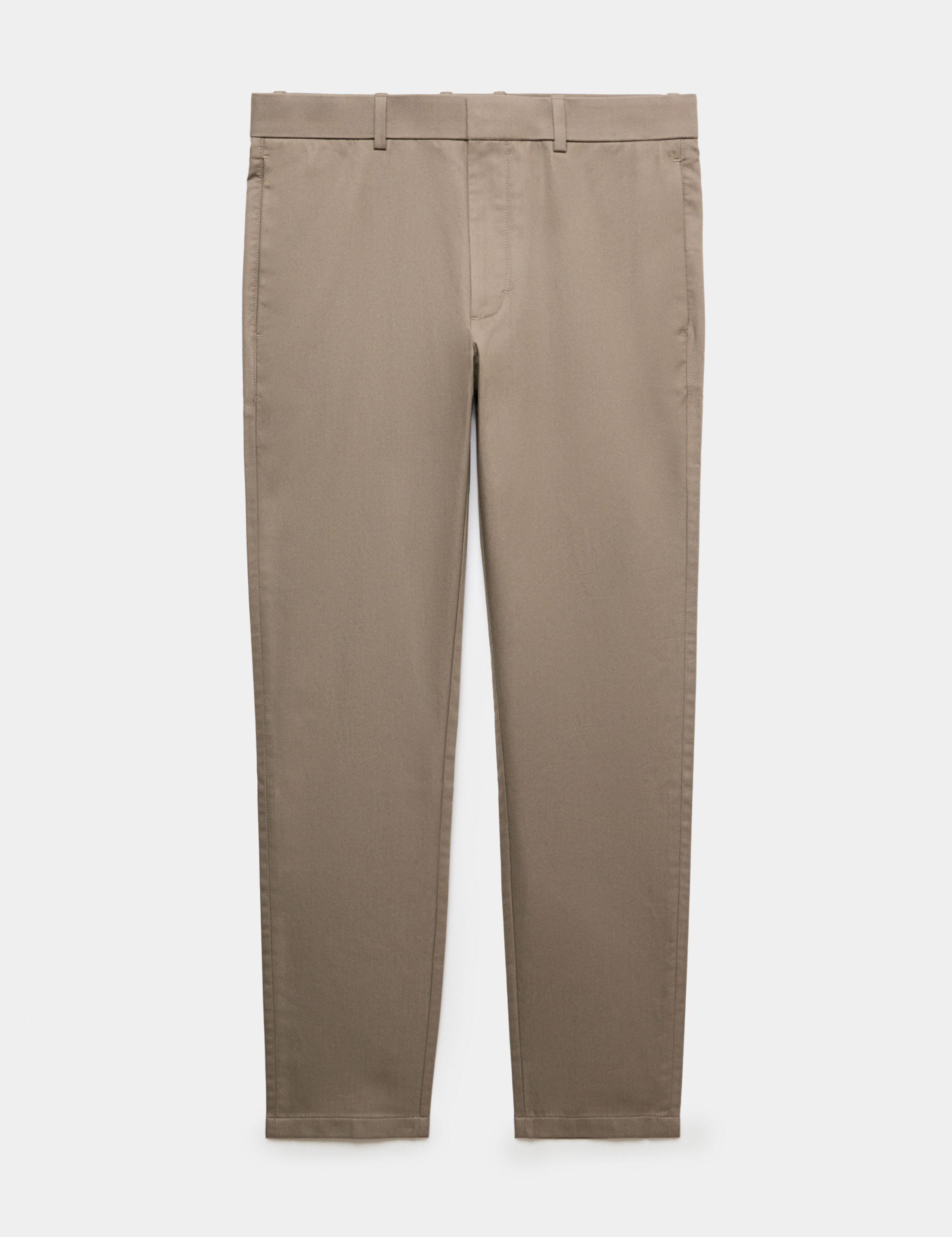 Slim Fit Italian Cotton Rich Stretch Trousers