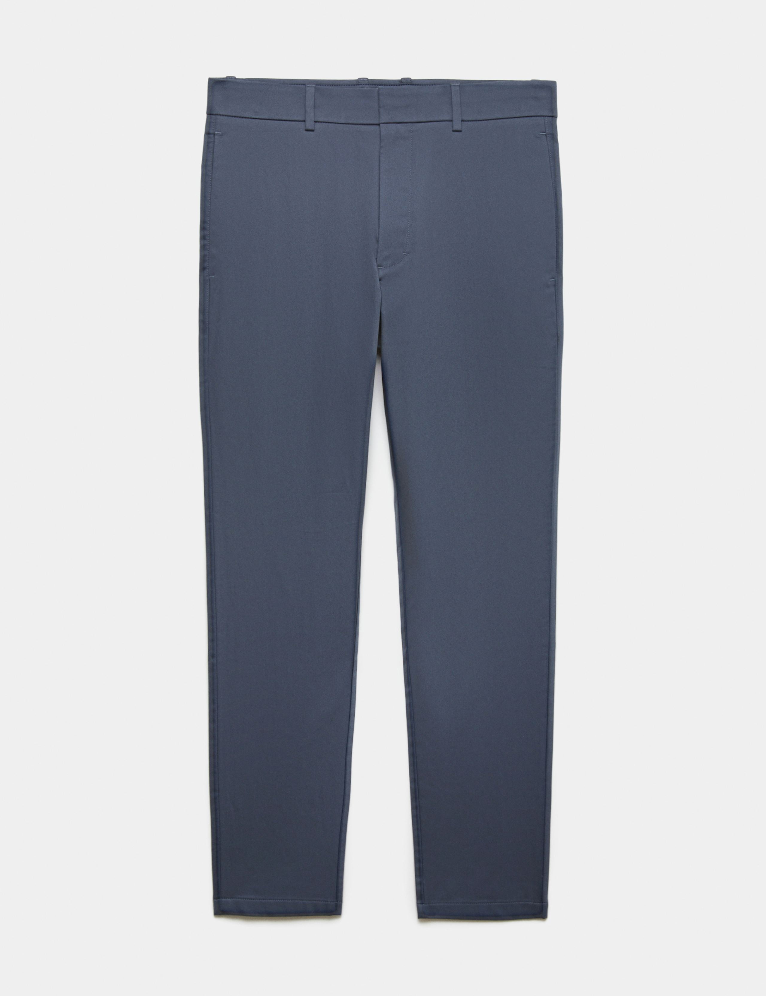 Slim Fit Italian Cotton Rich Stretch Trousers