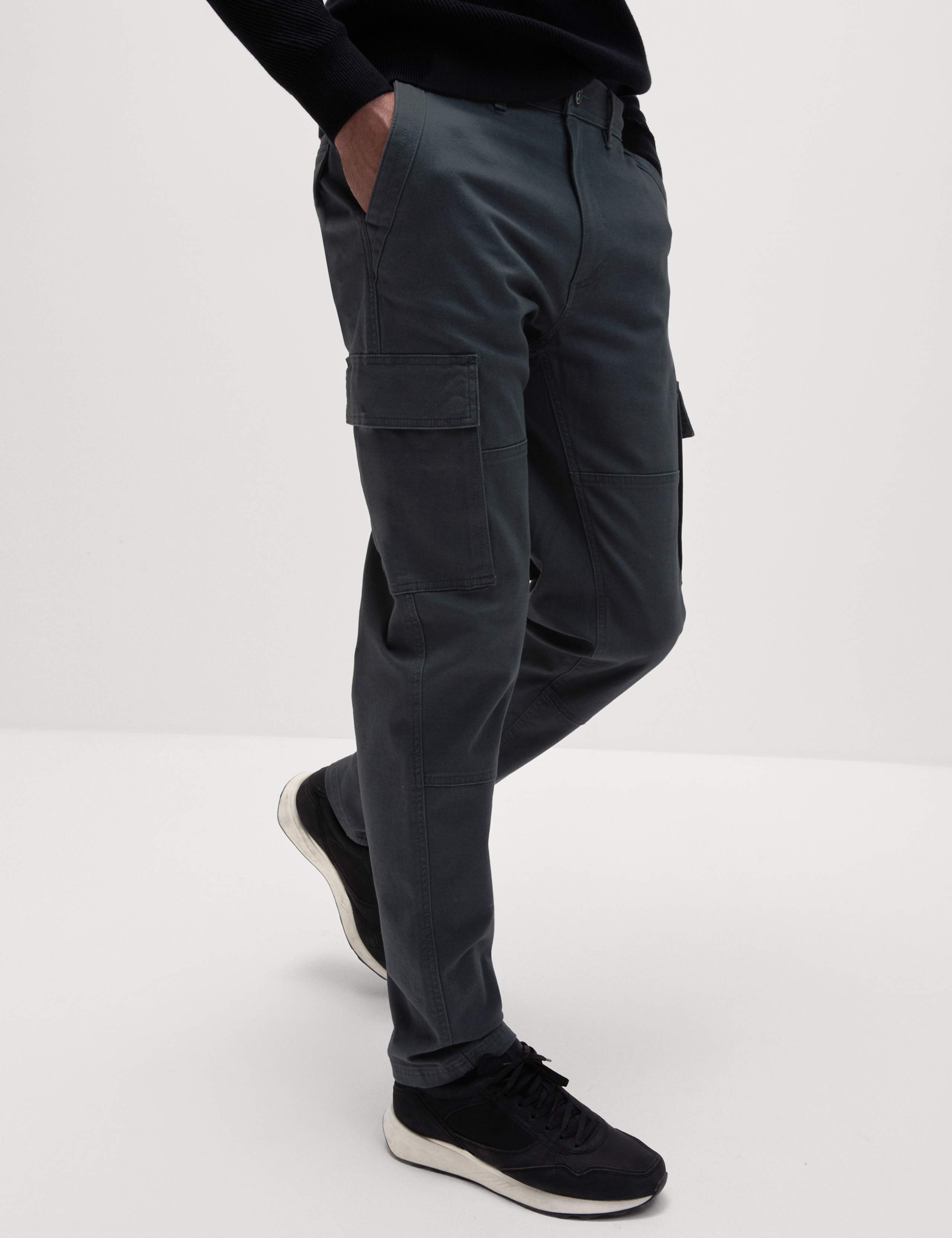 Tapered Fit Stretch Cargo Trousers