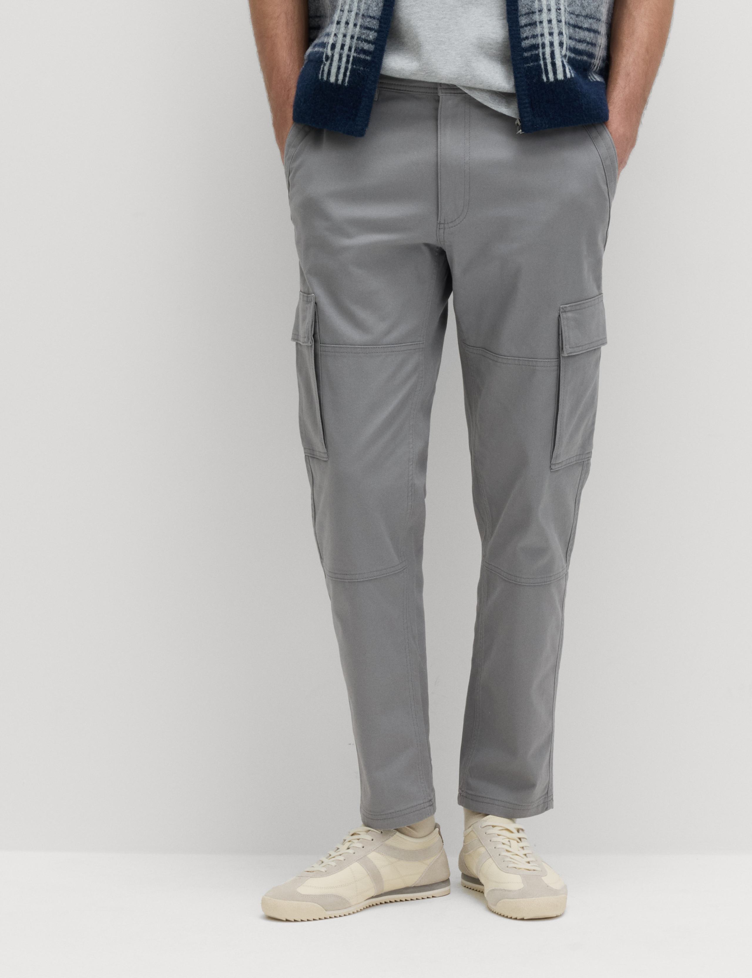 Tapered Fit Stretch Cargo Trousers