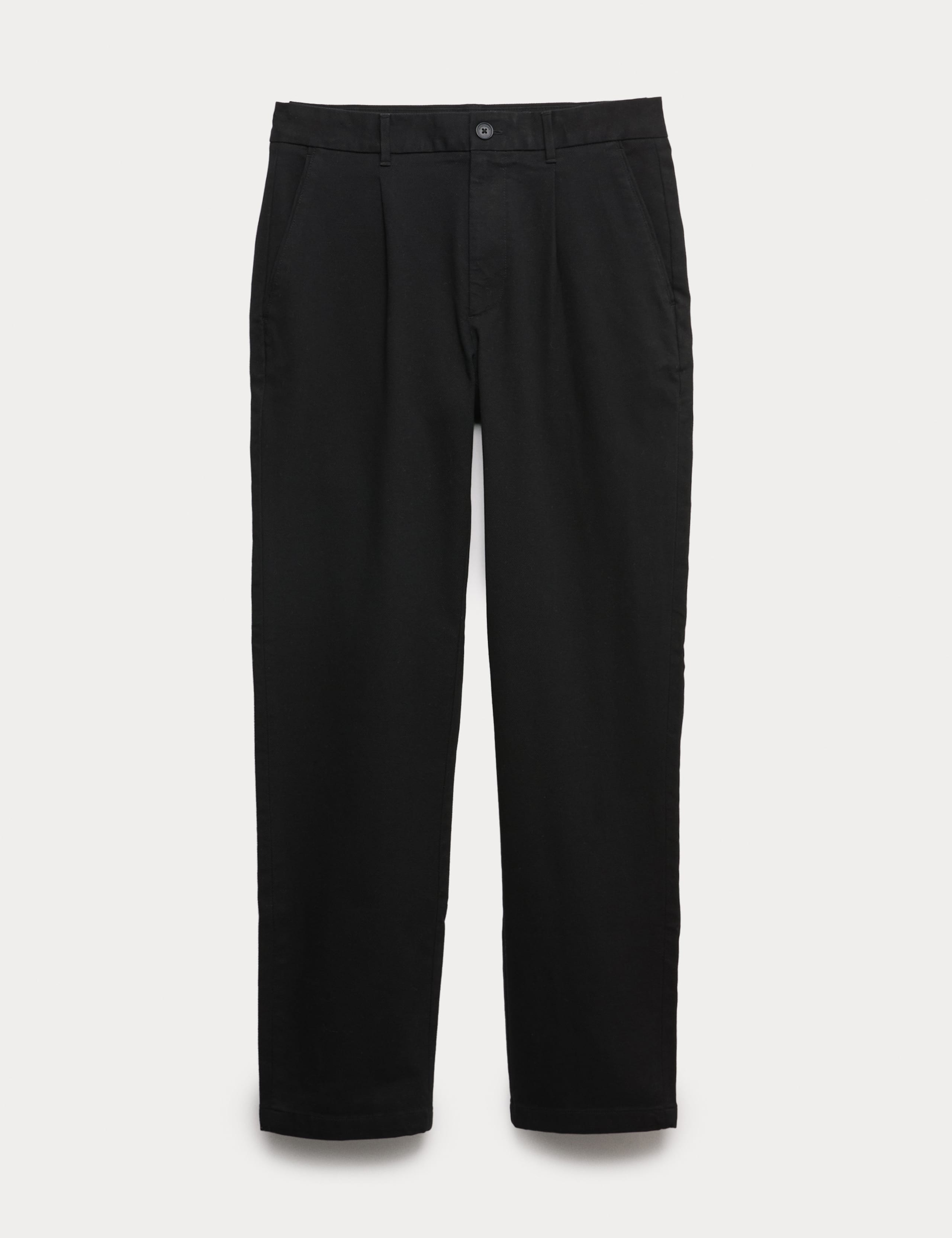 Regular Fit Textured Dobby Pleat Front Chinos