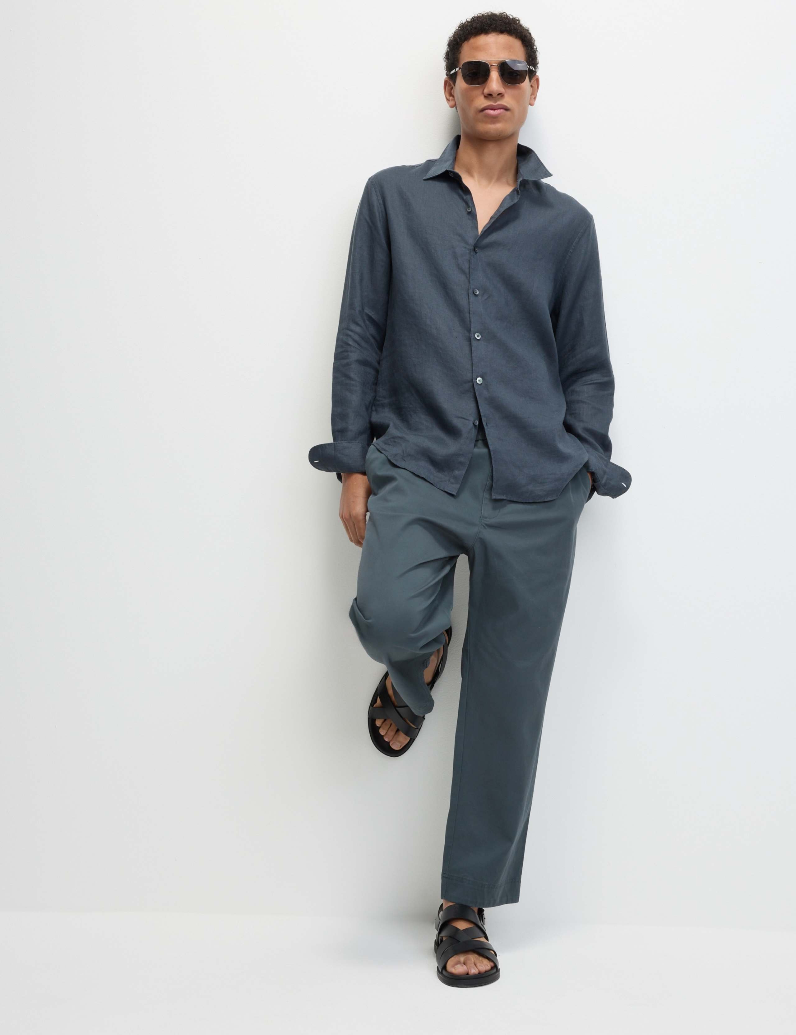 Tapered Fit Elasticated Waist Trousers