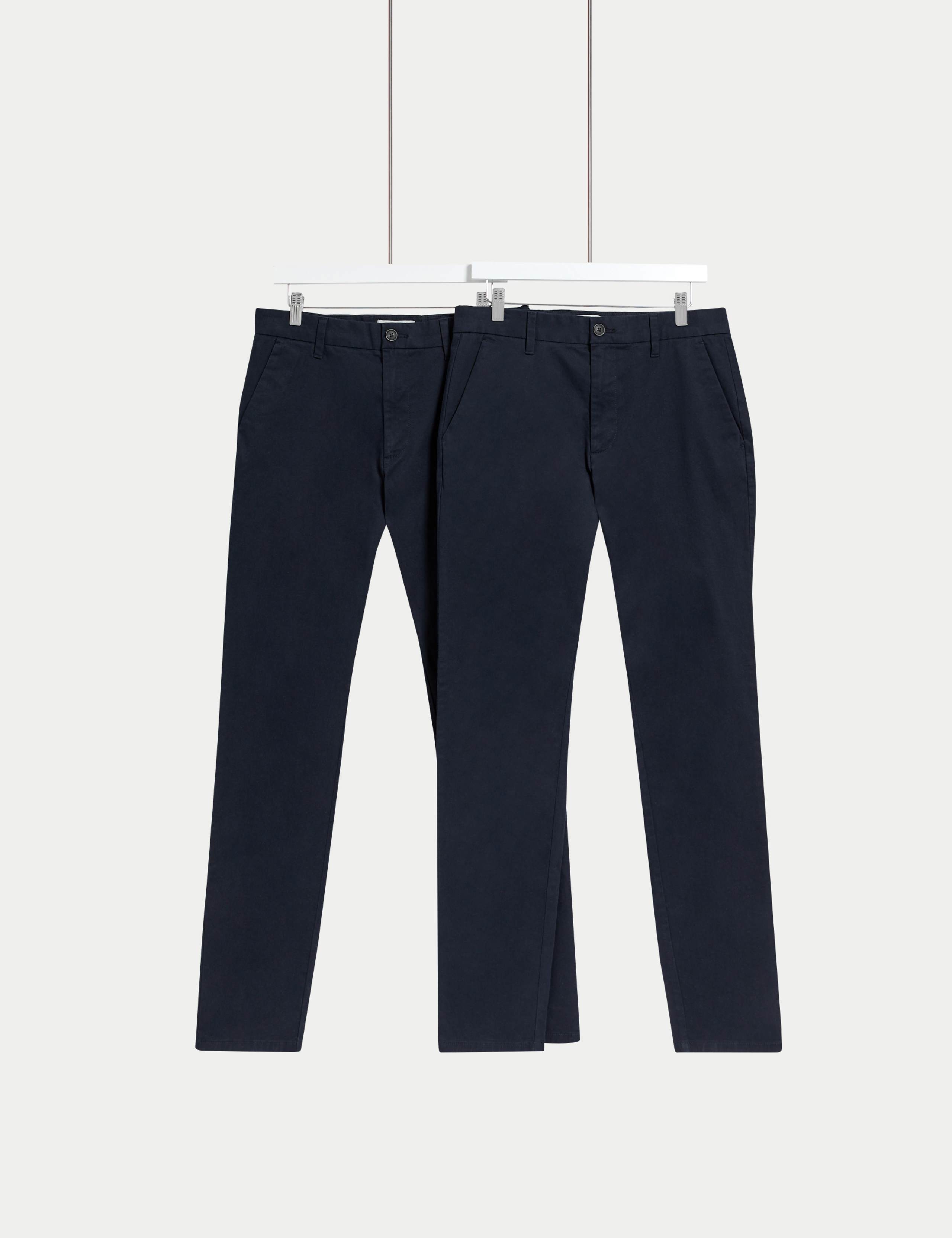 2pk Slim Fit Stretch Chinos